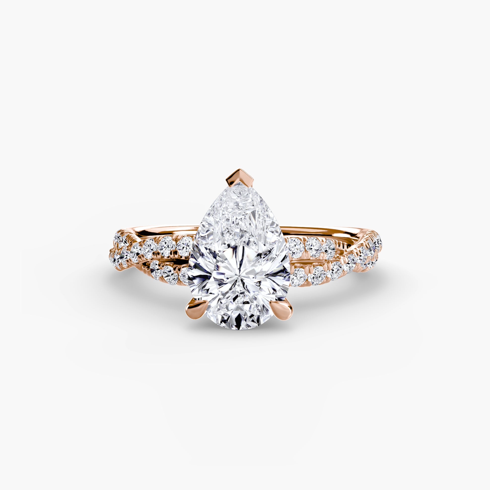 Le Solitaire Pavé Entrelacé