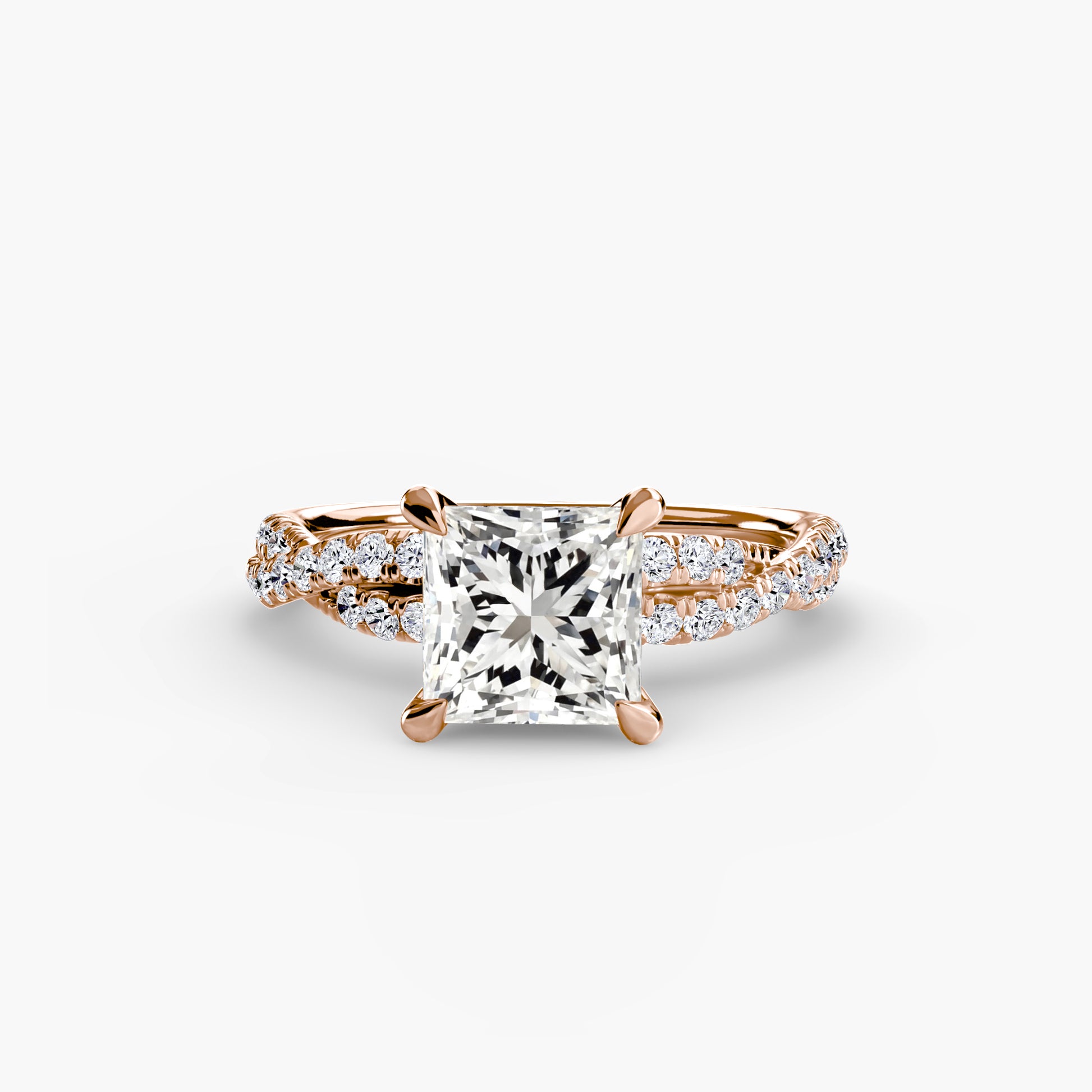 Le Solitaire Pavé Entrelacé