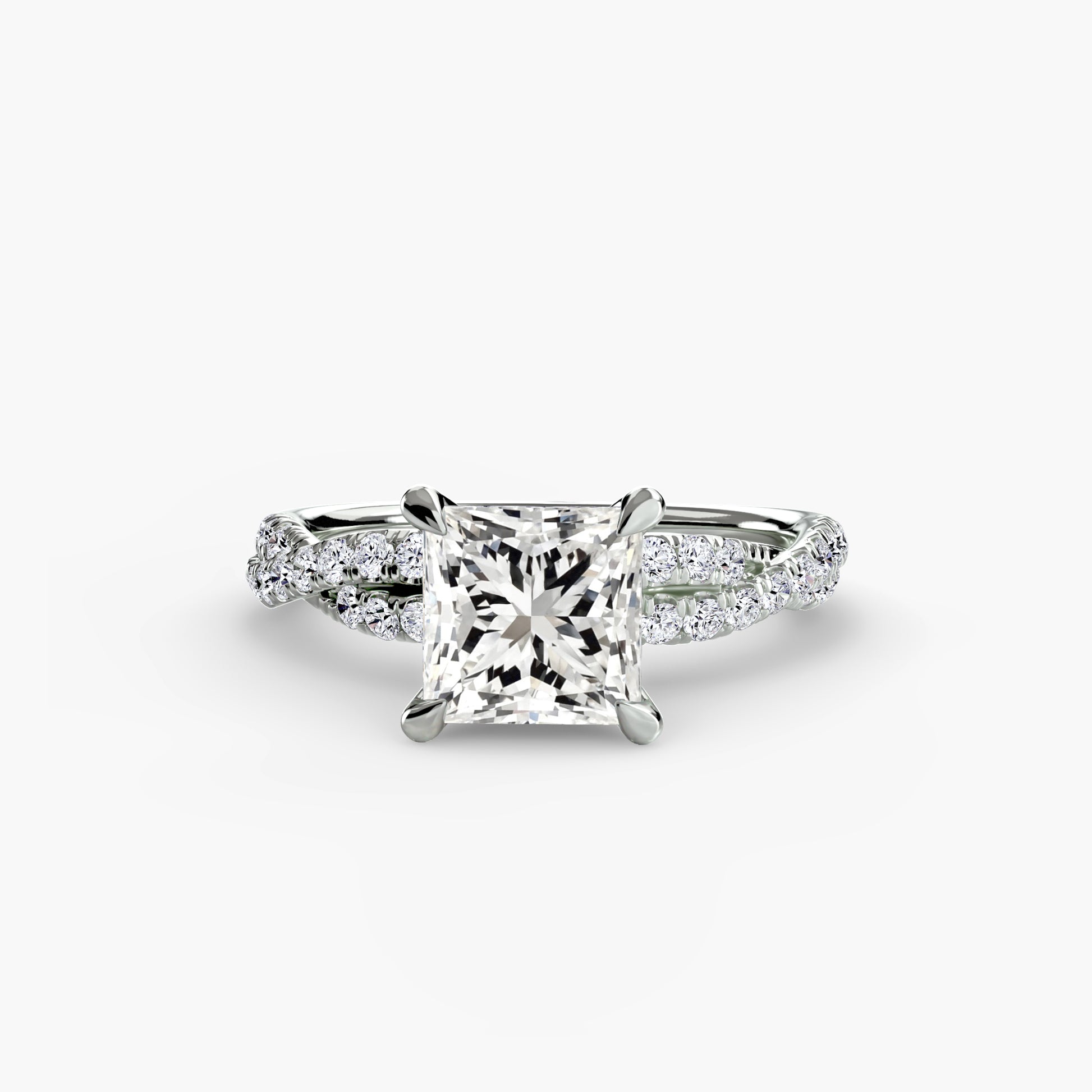 Le Solitaire Pavé Entrelacé