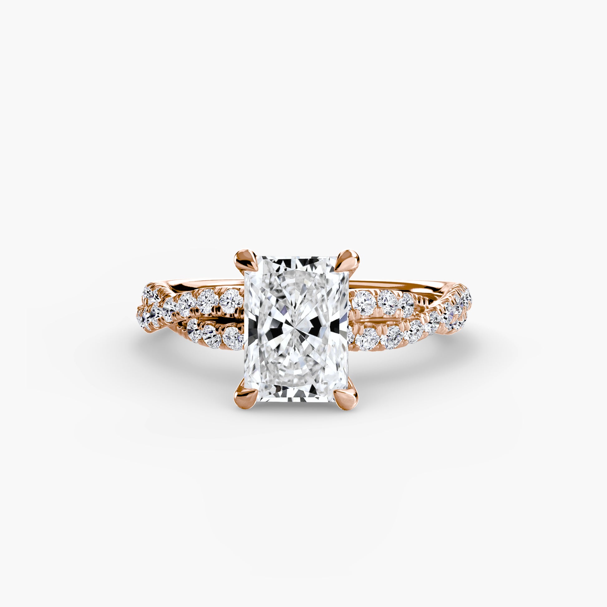Le Solitaire Pavé Entrelacé