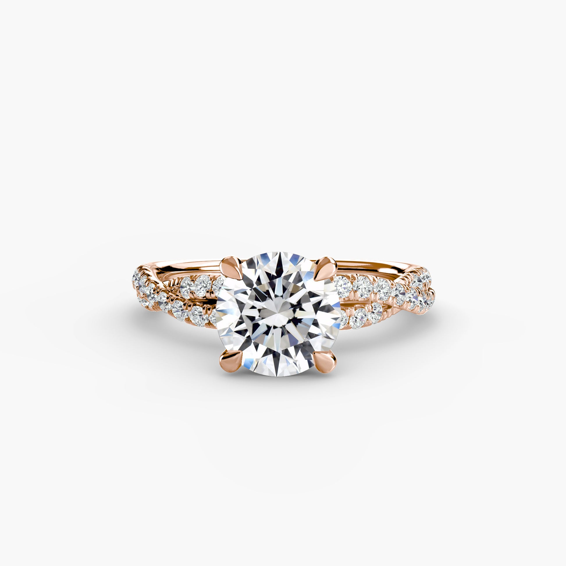 Le Solitaire Pavé Entrelacé