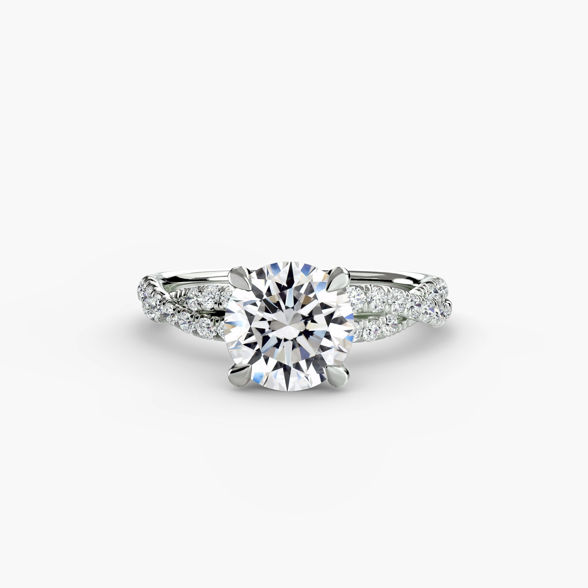 Le Solitaire Pavé Entrelacé