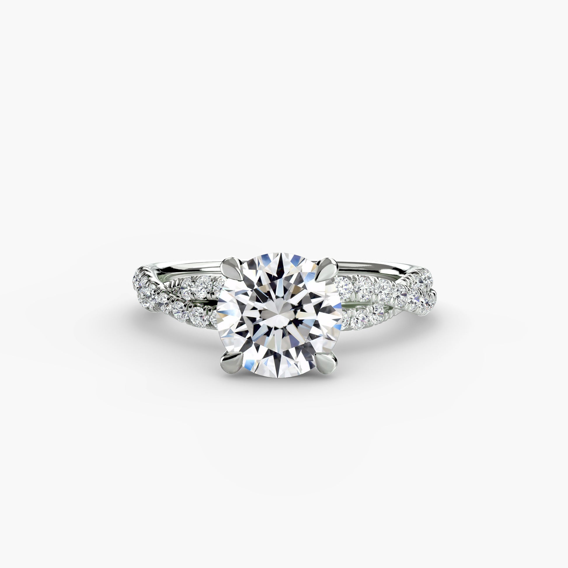 Le Solitaire Pavé Entrelacé