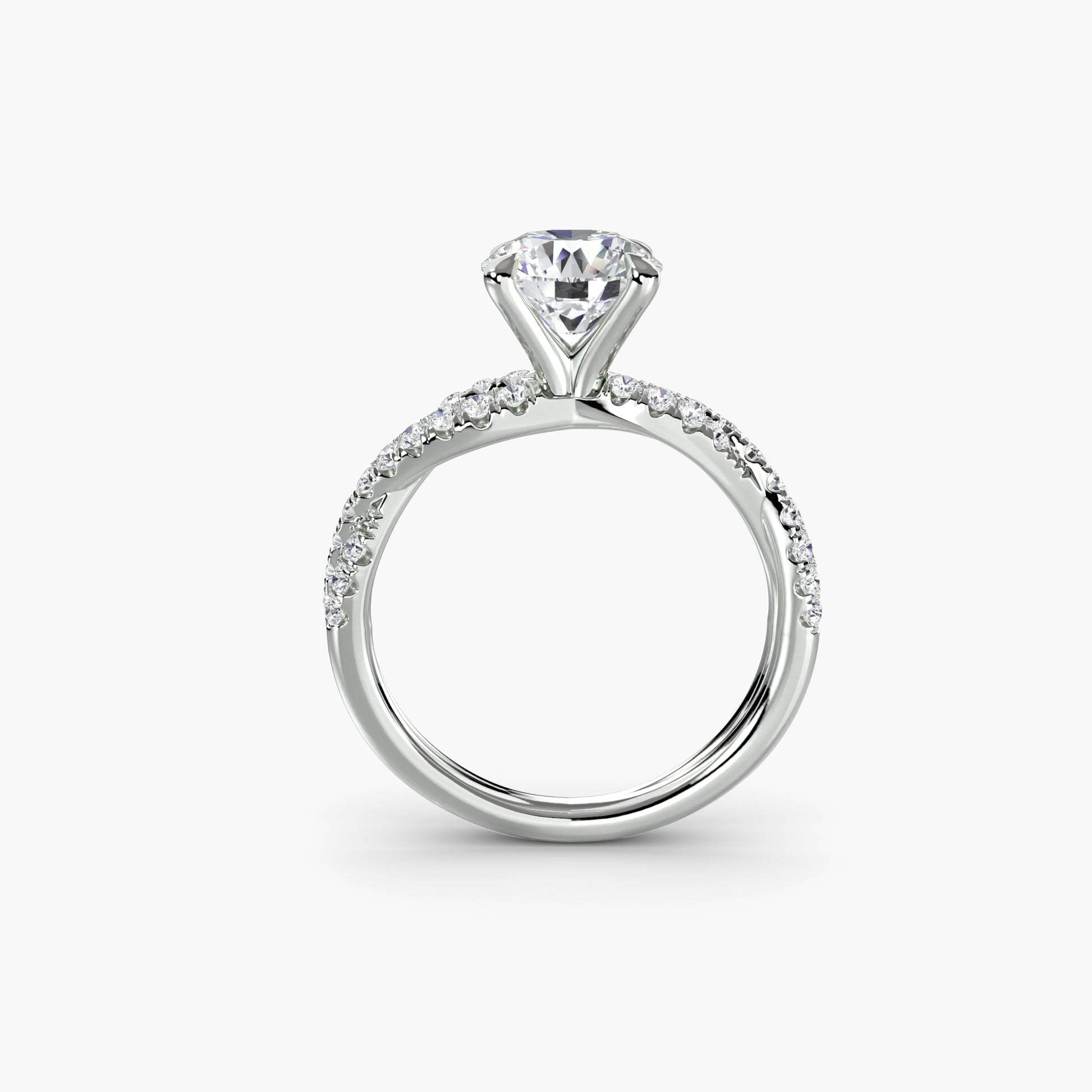 Le Solitaire Pavé Entrelacé