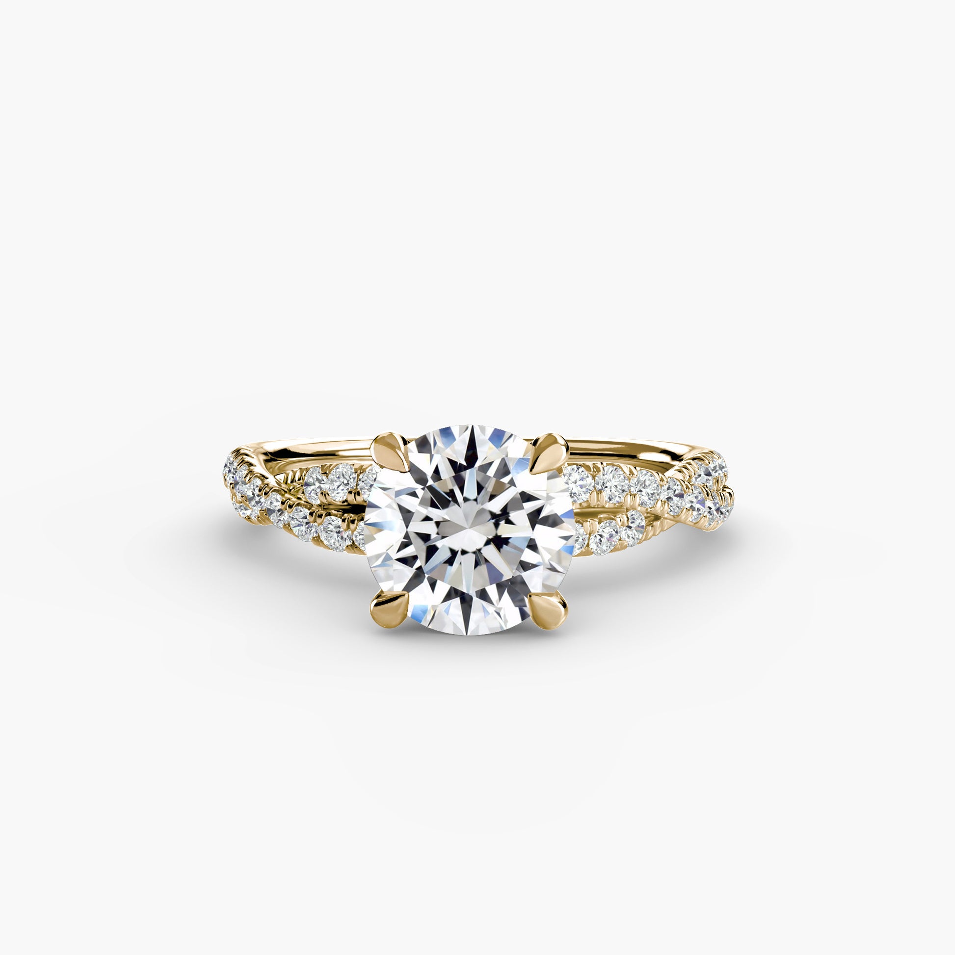 Le Solitaire Pavé Entrelacé