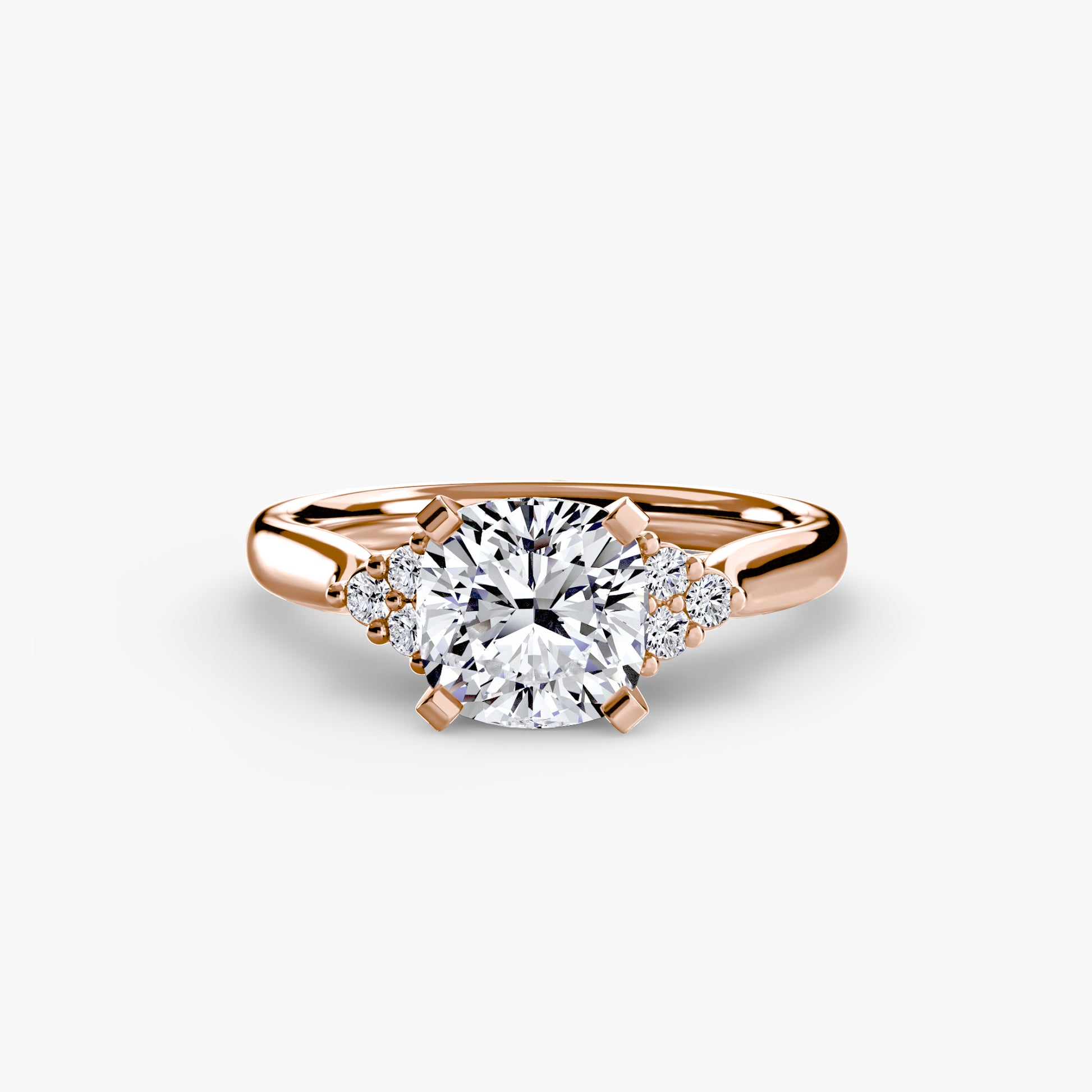 Solitaire avec Épaules en Grappe 2