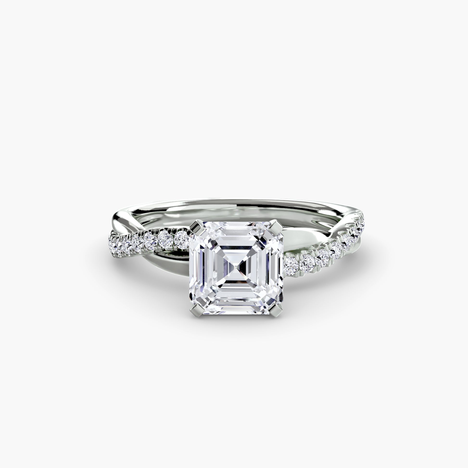 La Bague Pavée Torsade Émeraude