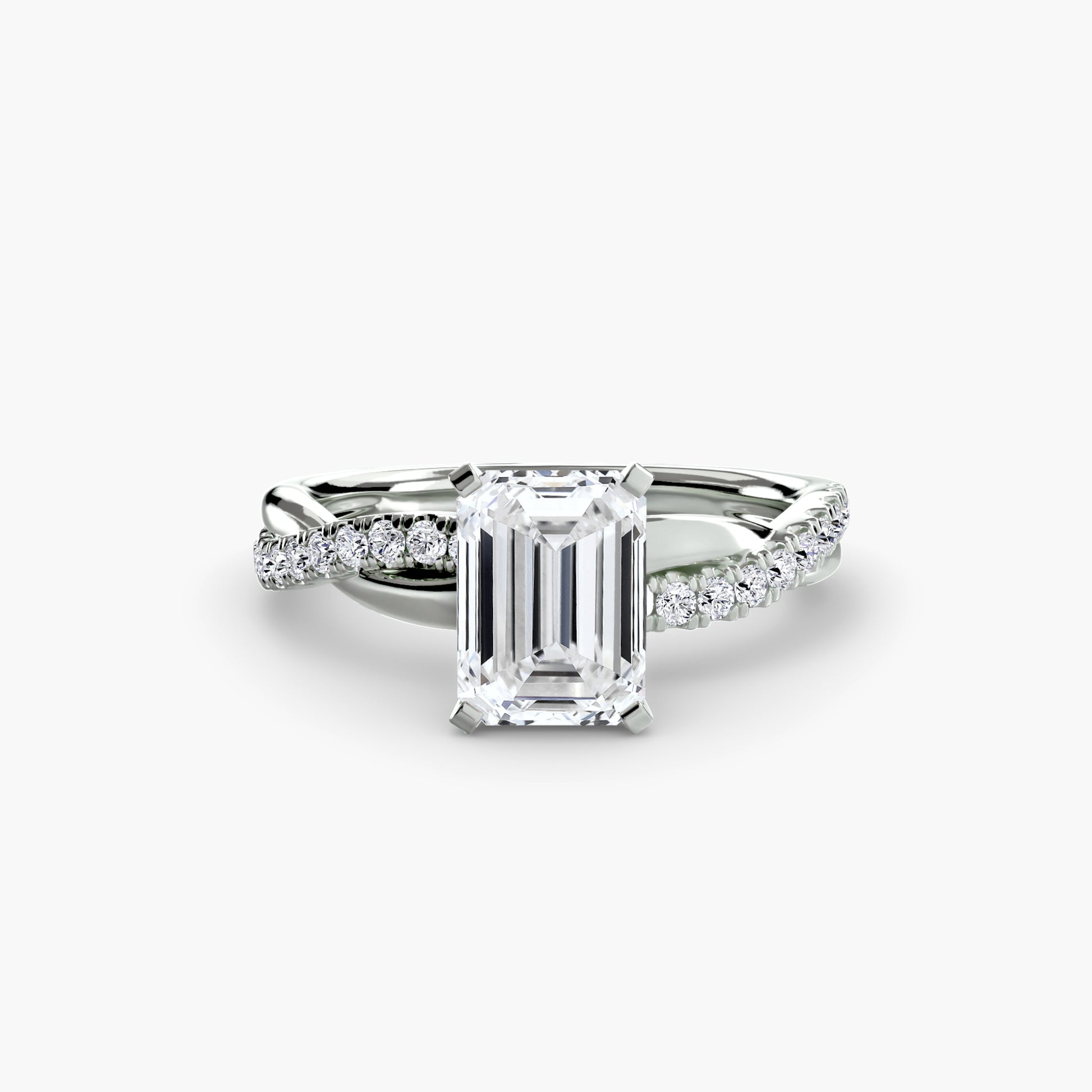 La Bague Pavée Torsade Émeraude