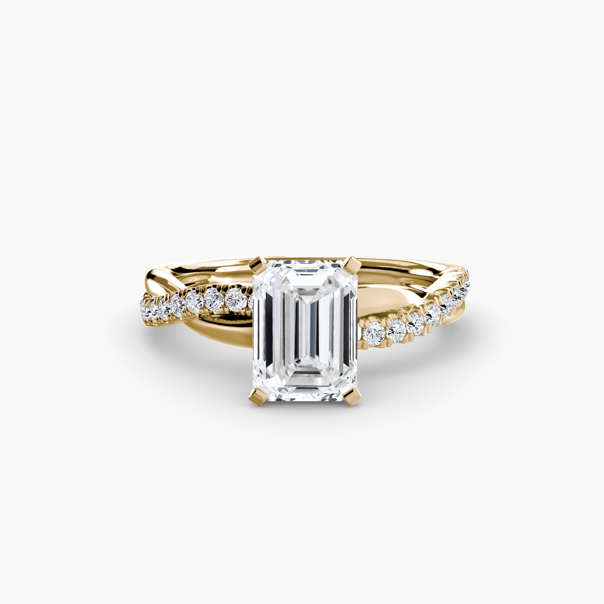 La Bague Pavée Torsade Émeraude