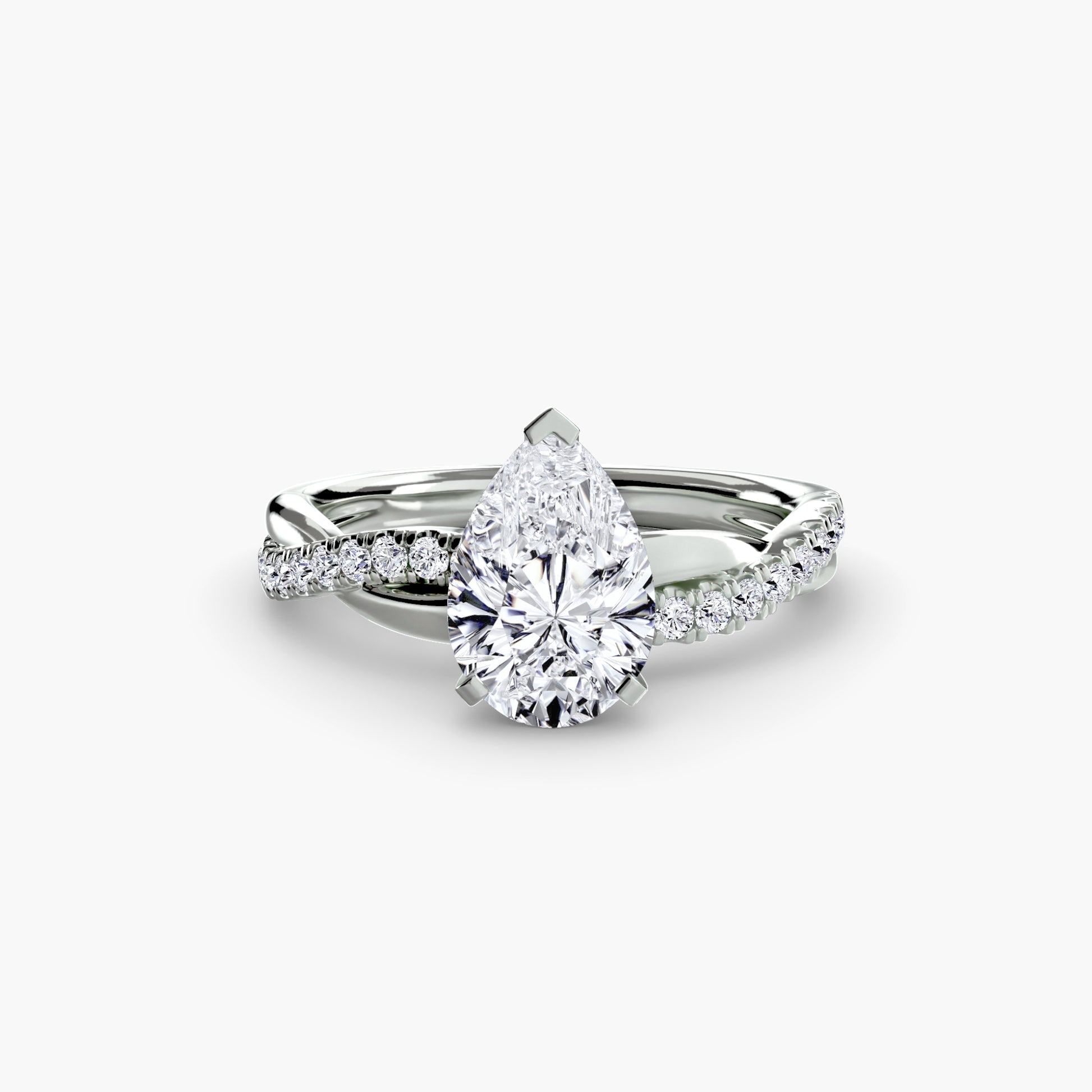 La Bague Pavée Torsade Émeraude