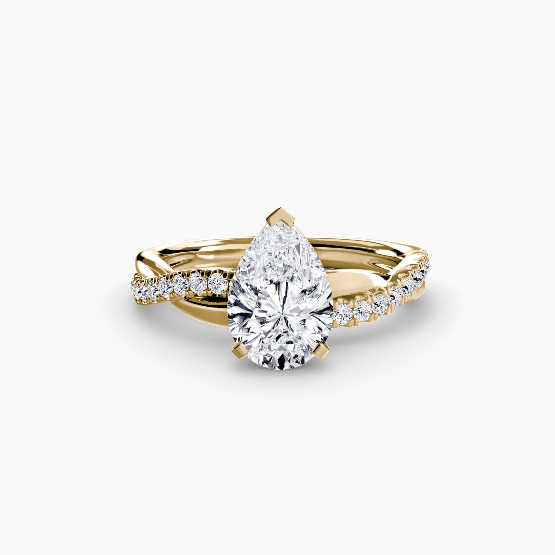 La Bague Pavée Torsade Émeraude