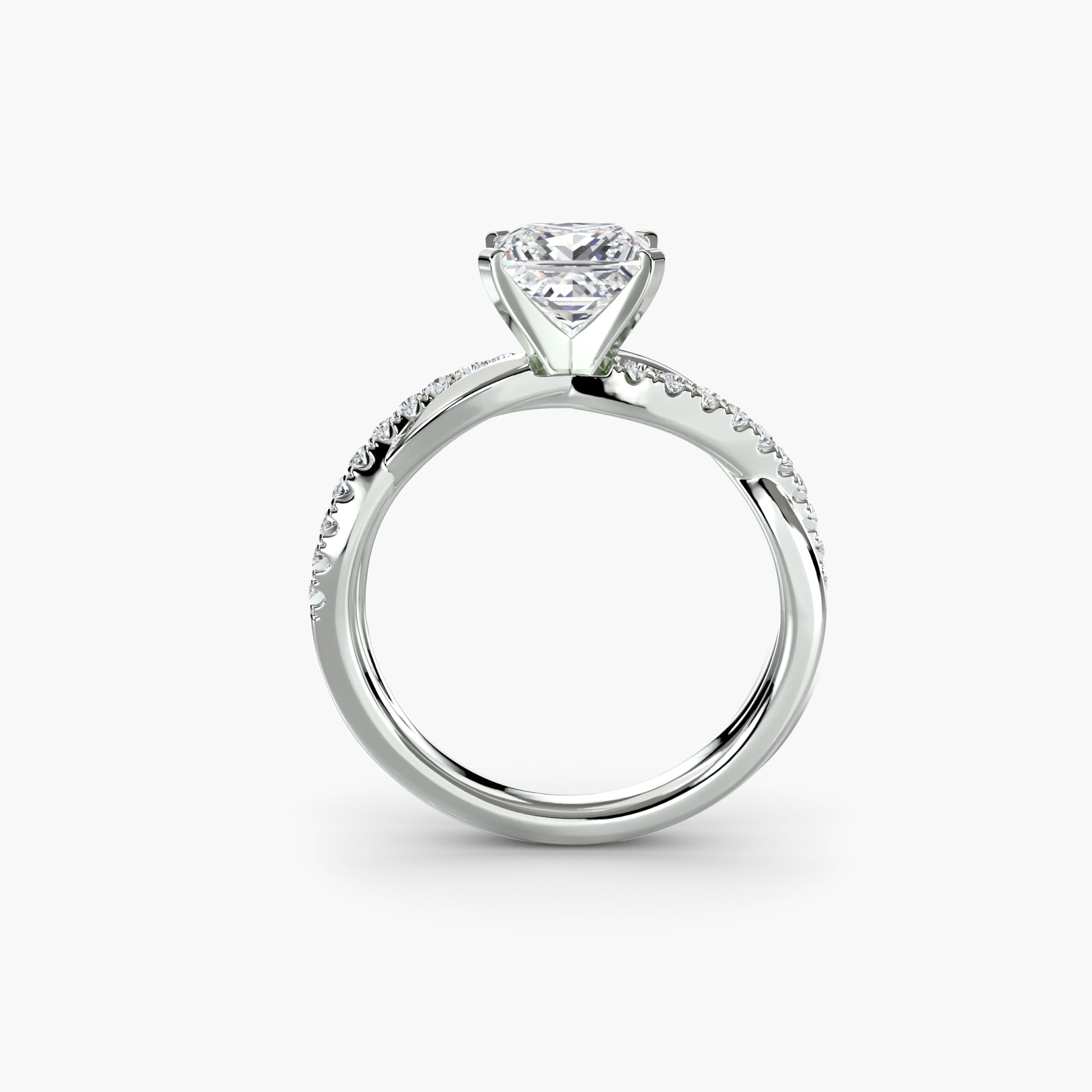 La Bague Pavée Torsade Émeraude