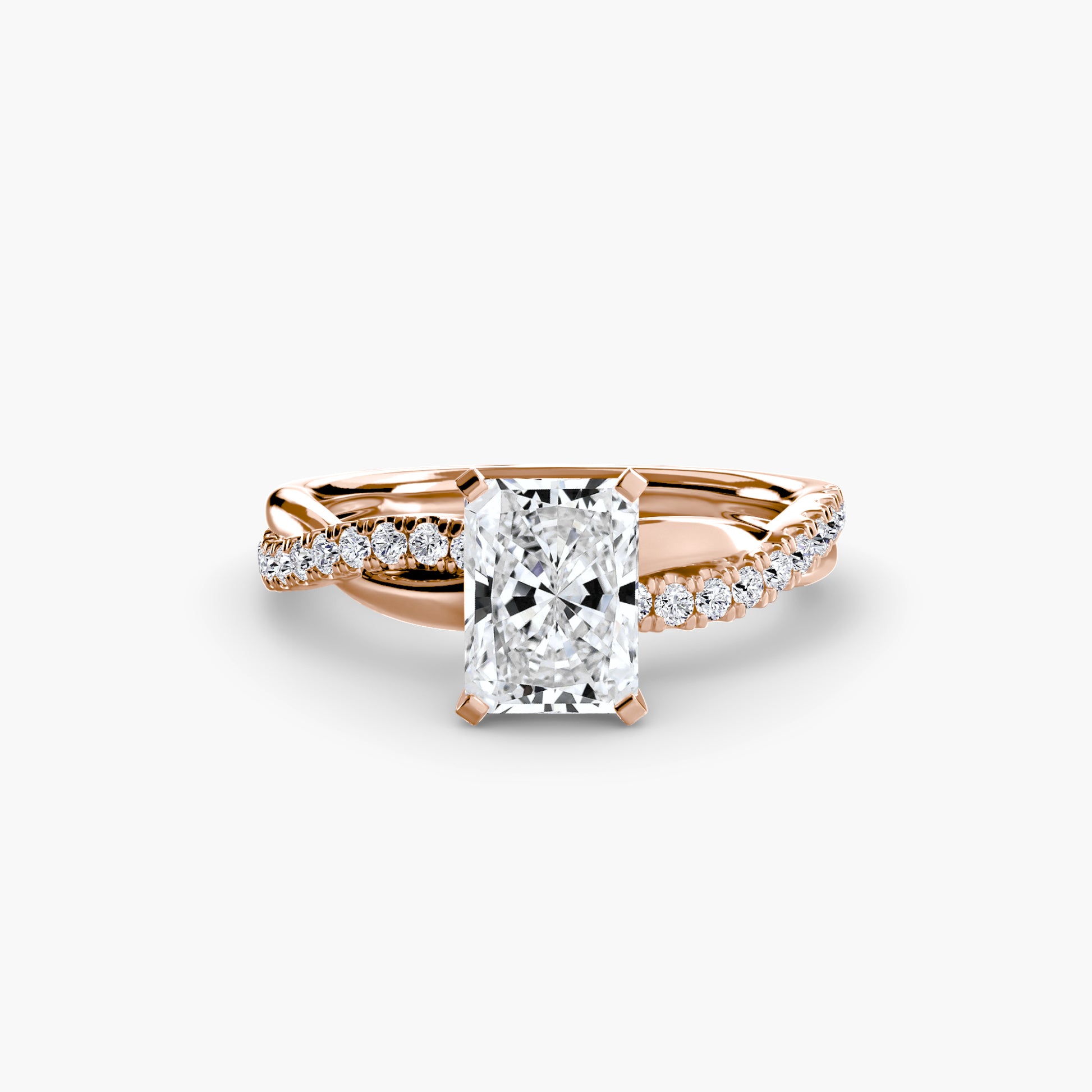 La Bague Pavée Torsade Émeraude