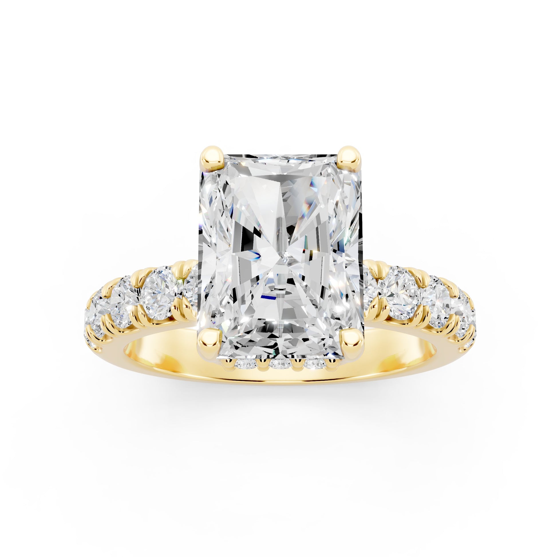 Half Eternity 2.5mm stones with pavé and hidden halo