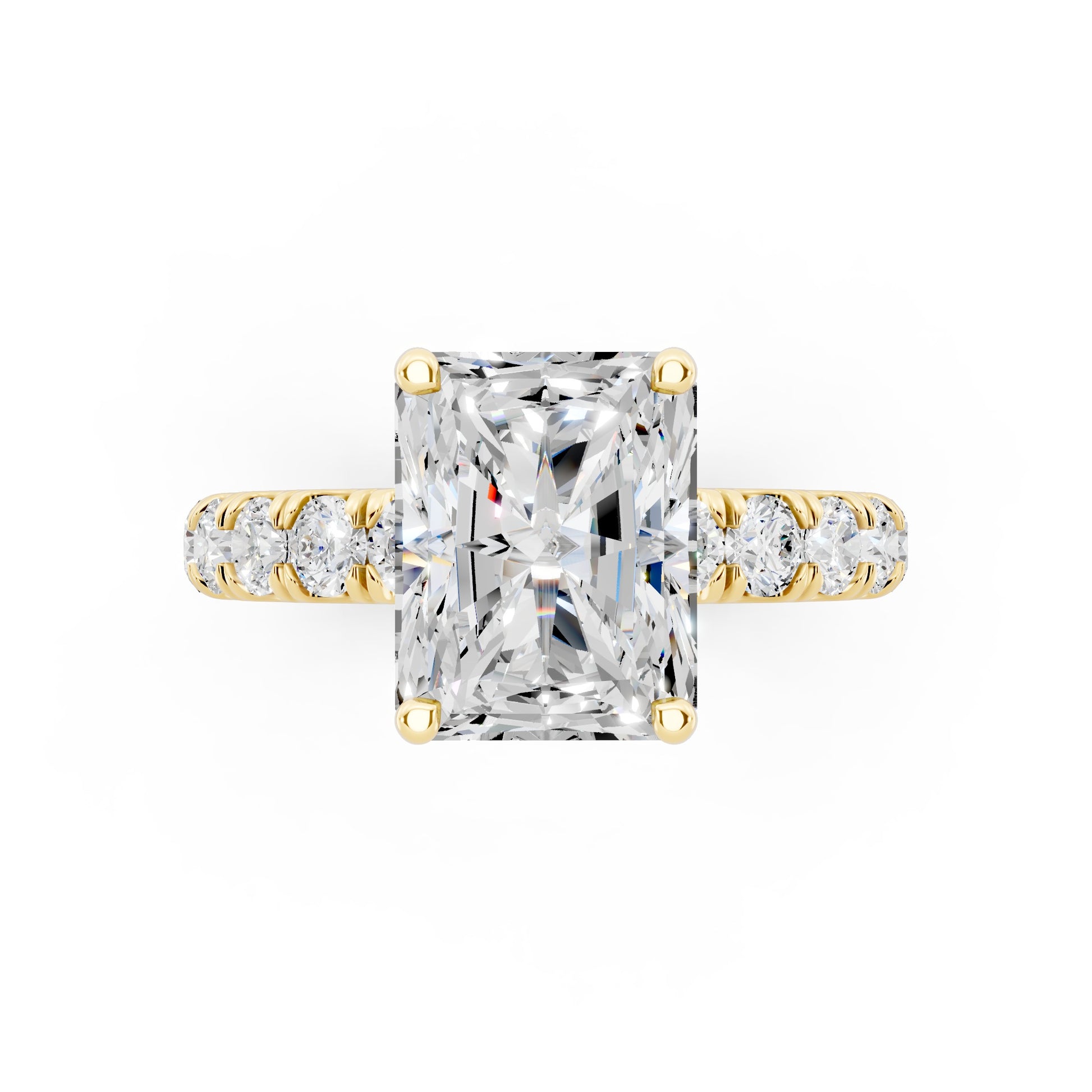Half Eternity 2.5mm stones with pavé and hidden halo