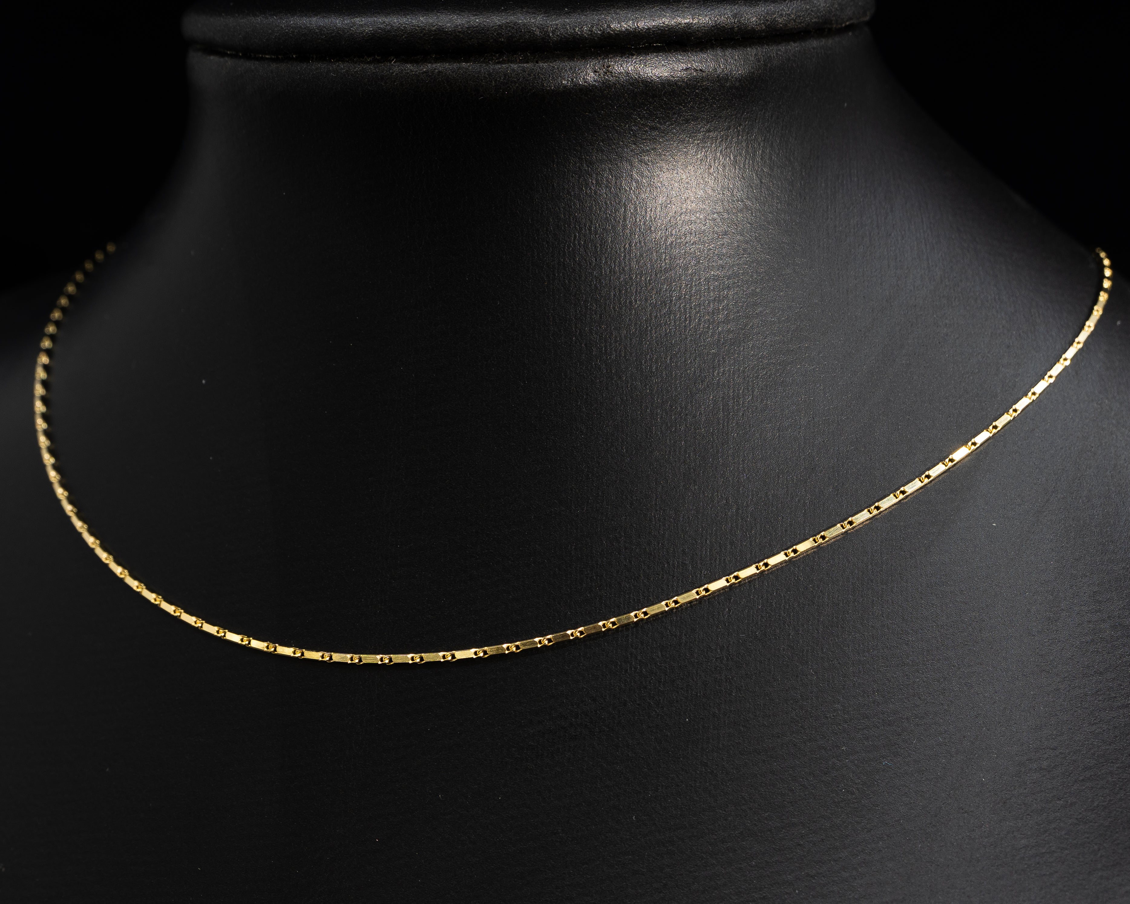 10k Gold Unique Solid Chain 1mm