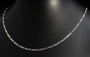 10k White Gold Solid Figaro Chain 2.2mm