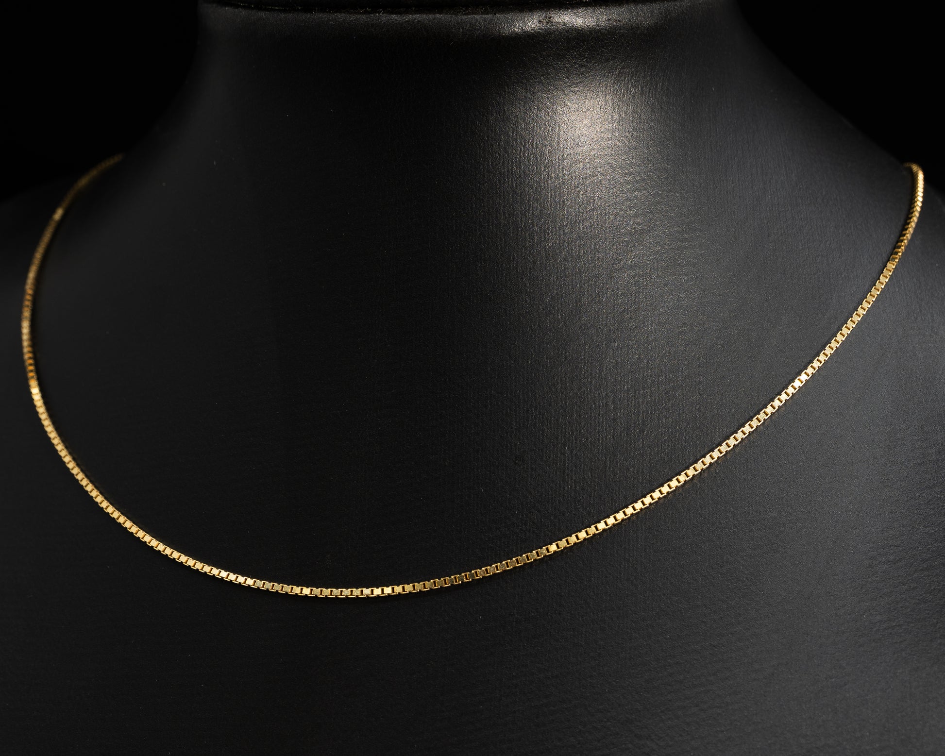 10k Gold Solid Box Chain 1.3mm