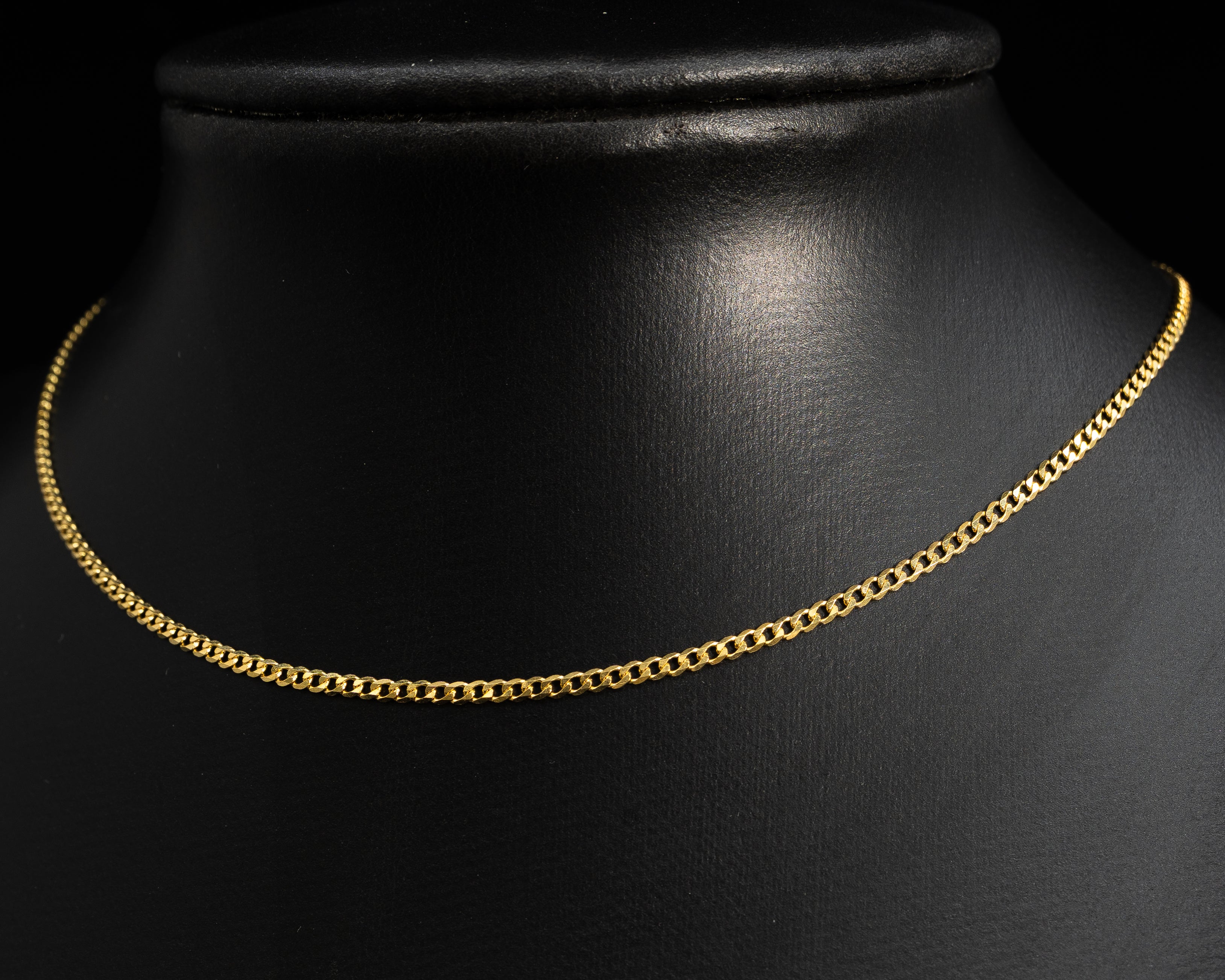 10k Gold Solid Curb Chain 2mm