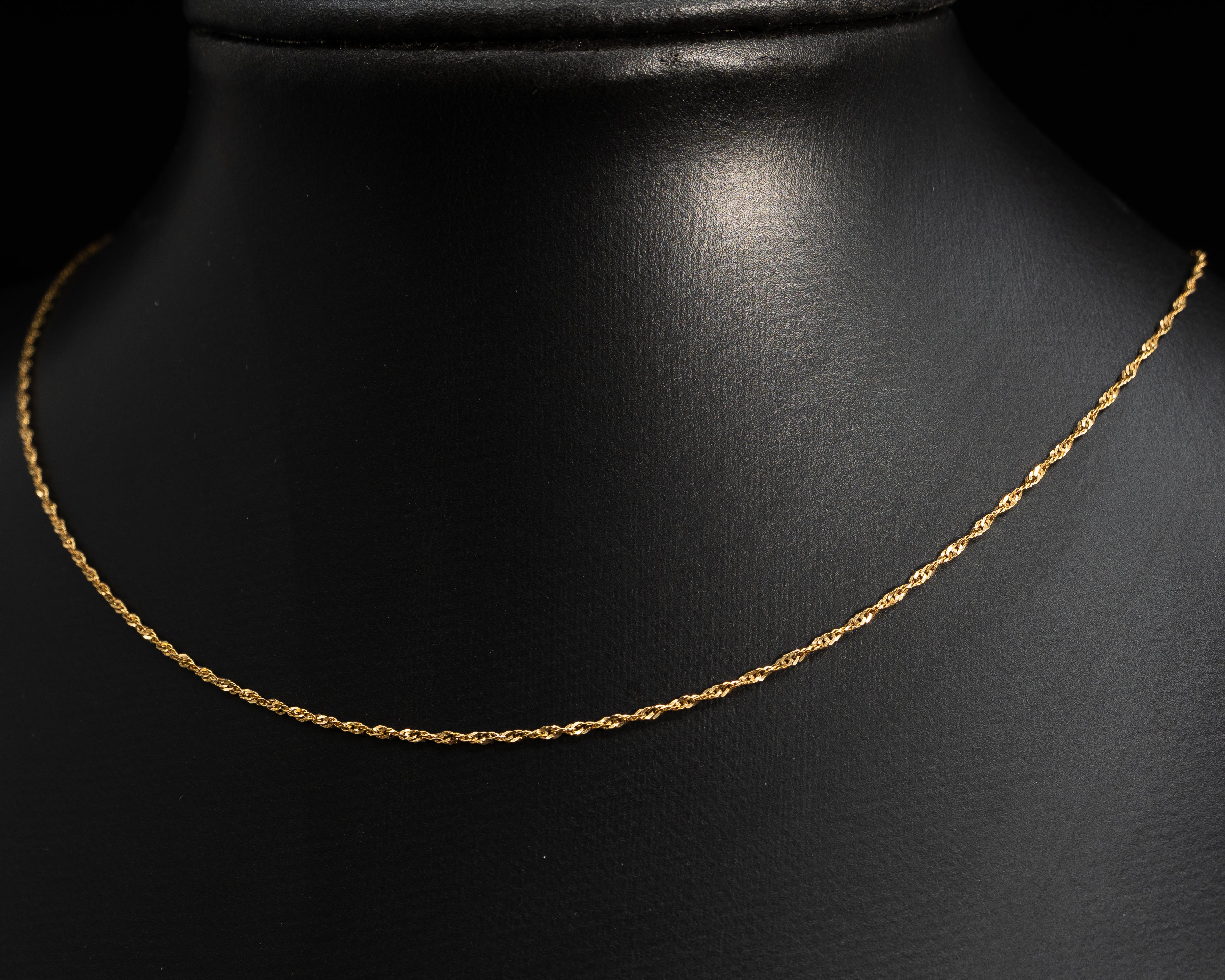 10k Gold Solid Rope Chain 1.7mm