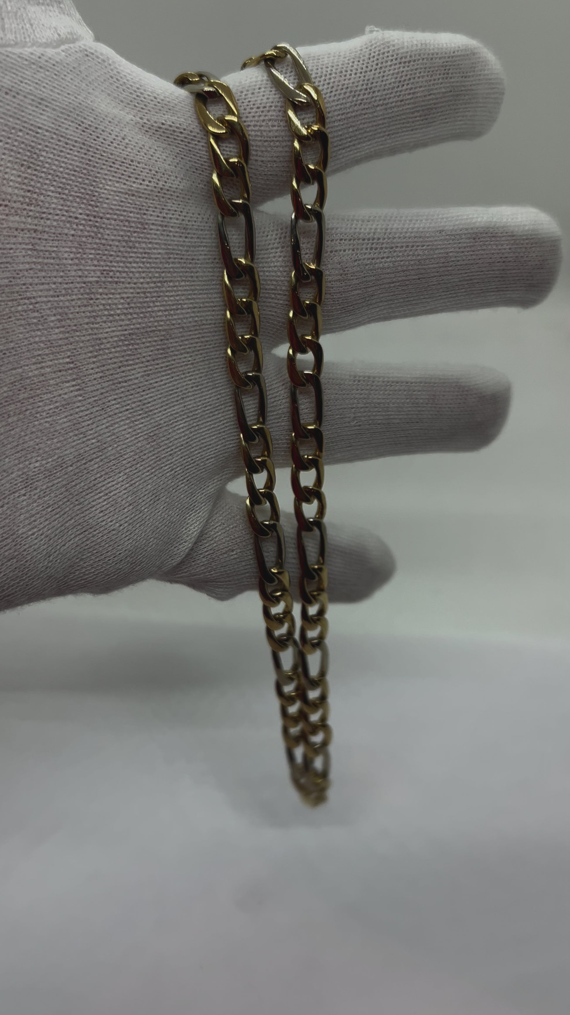 10k 2 tone gold Figaro chain