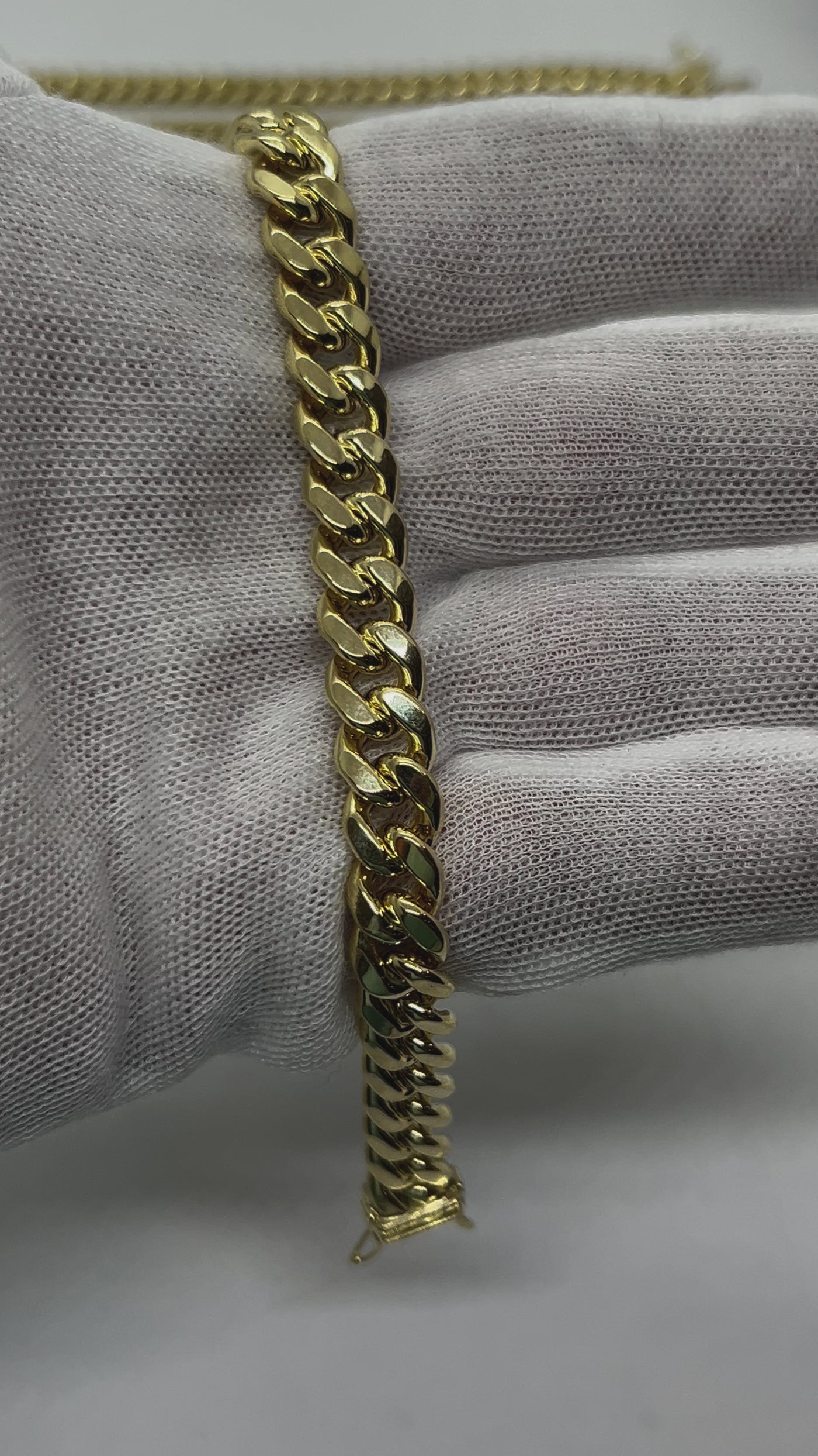 10k Gold Hollow Cuban bracelet 10mm wide