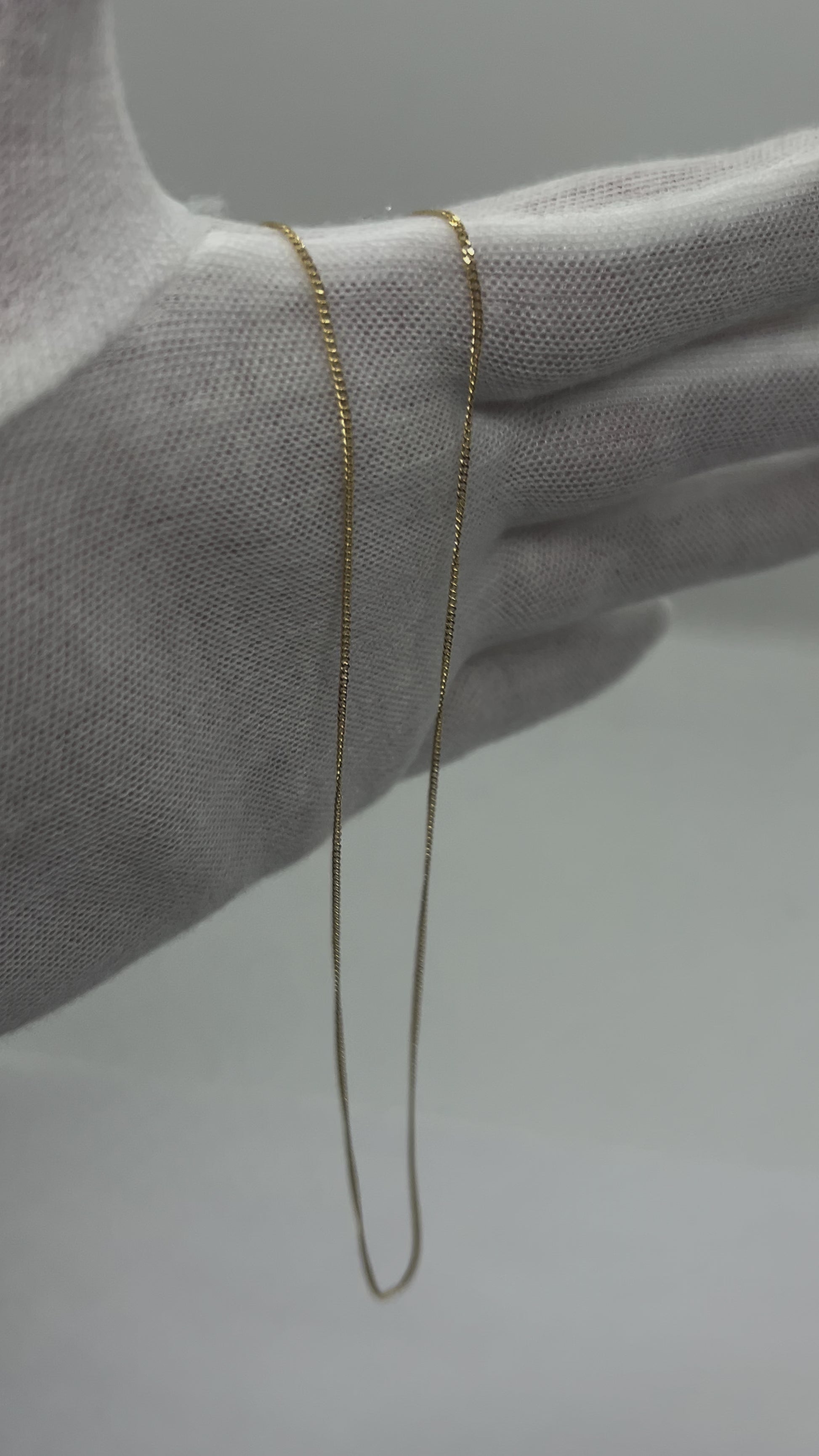 14k Gold Curb link Necklace