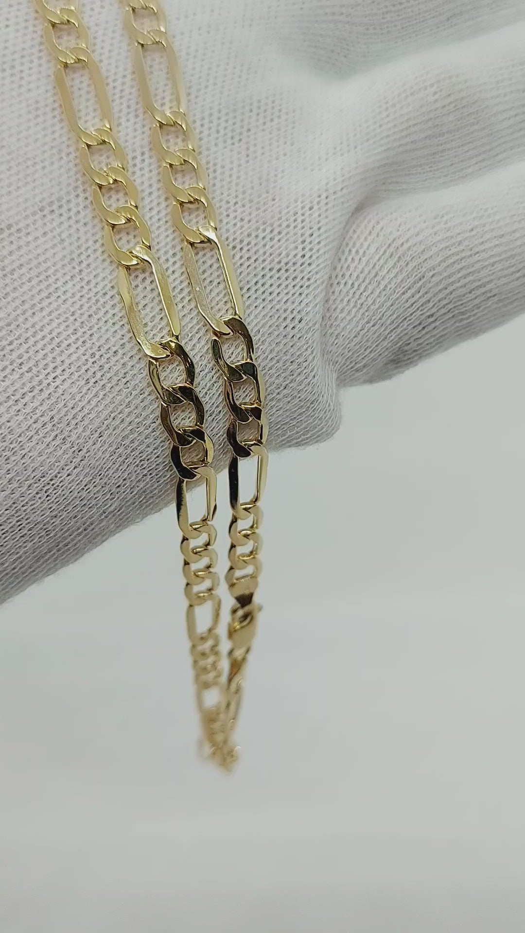 10k Gold Figaro chain ~5.5mm wide