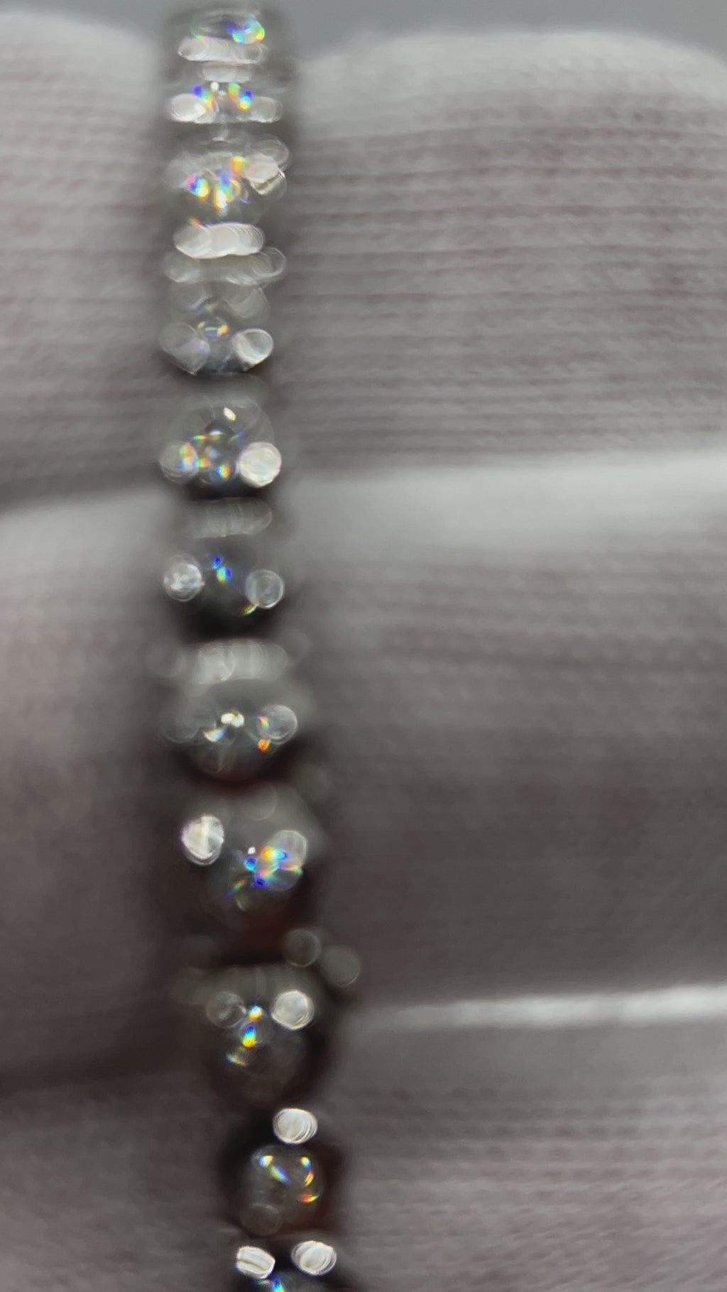14k White Gold Tennis bracelet Bezel setting natural diamonds