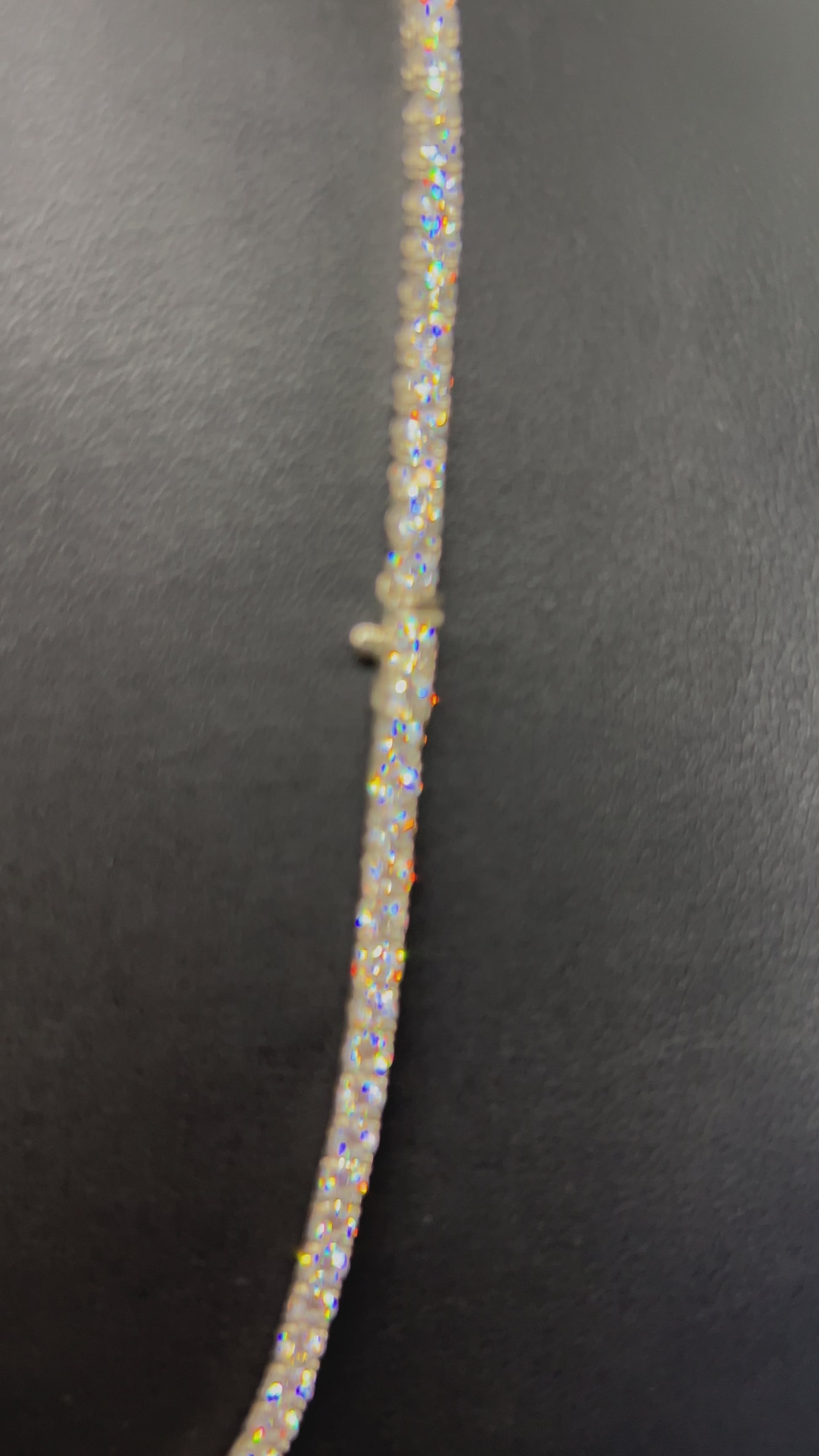 14k White Gold Tennis Necklace 10pts