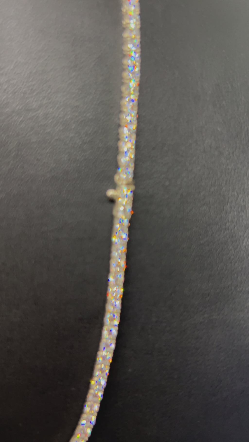 14k White Gold Tennis Necklace 10pts