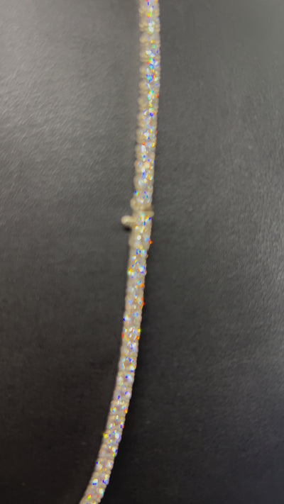 14k White Gold Tennis Necklace 10pts