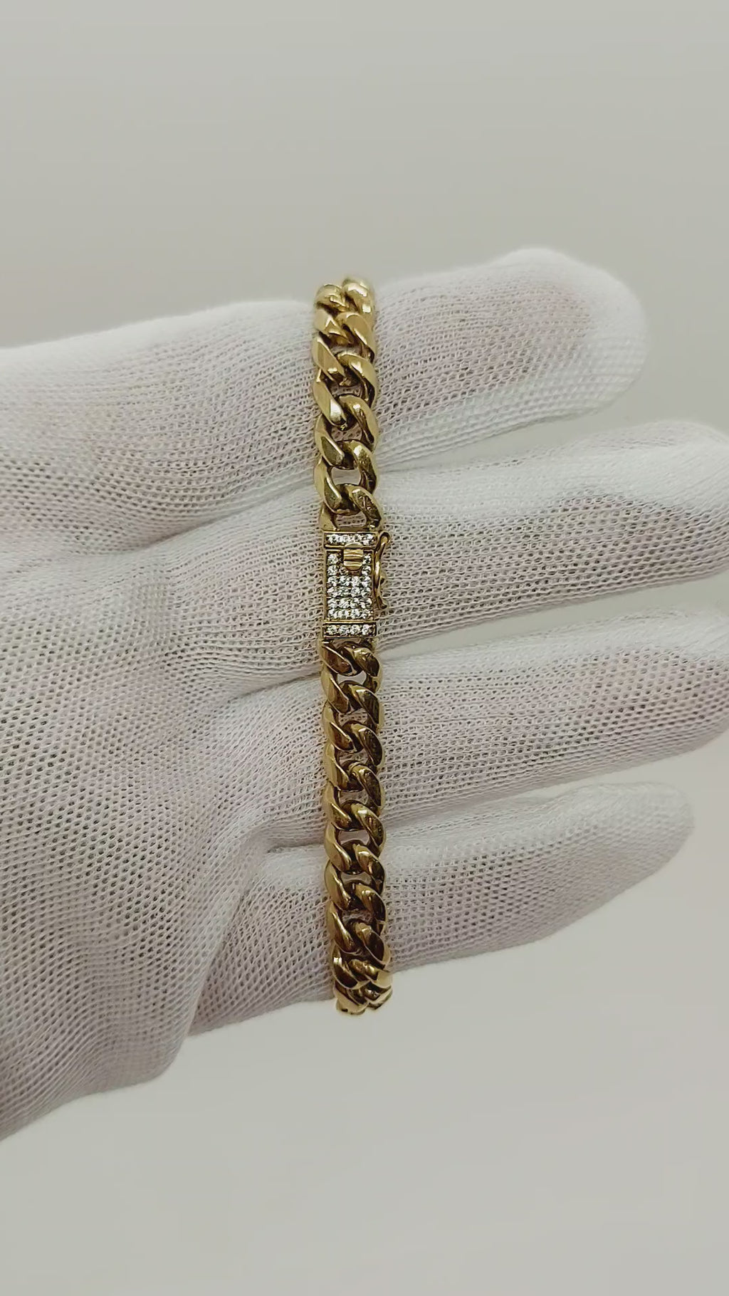 Men's solid gold Cuban bracelet 10k