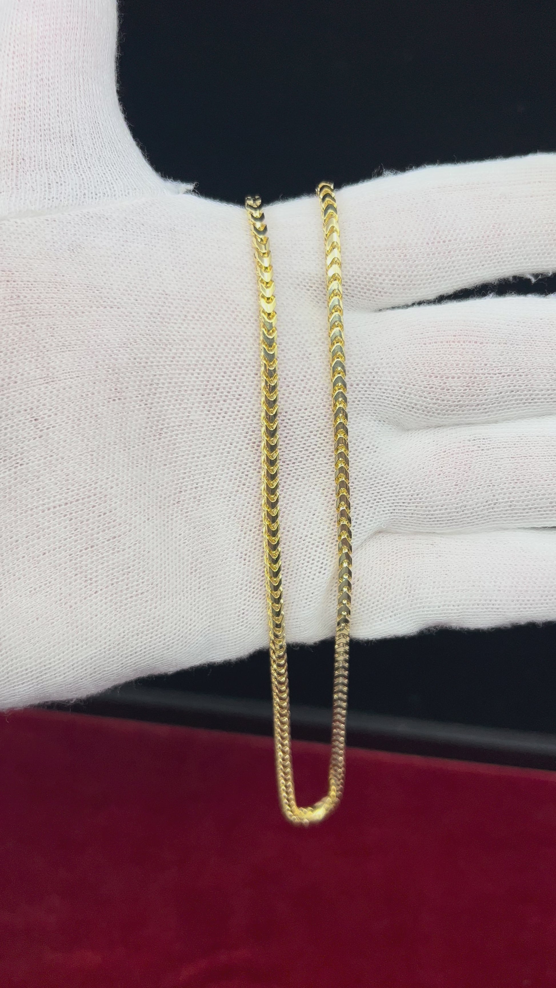 Solid gold tight Franco chain 3mm