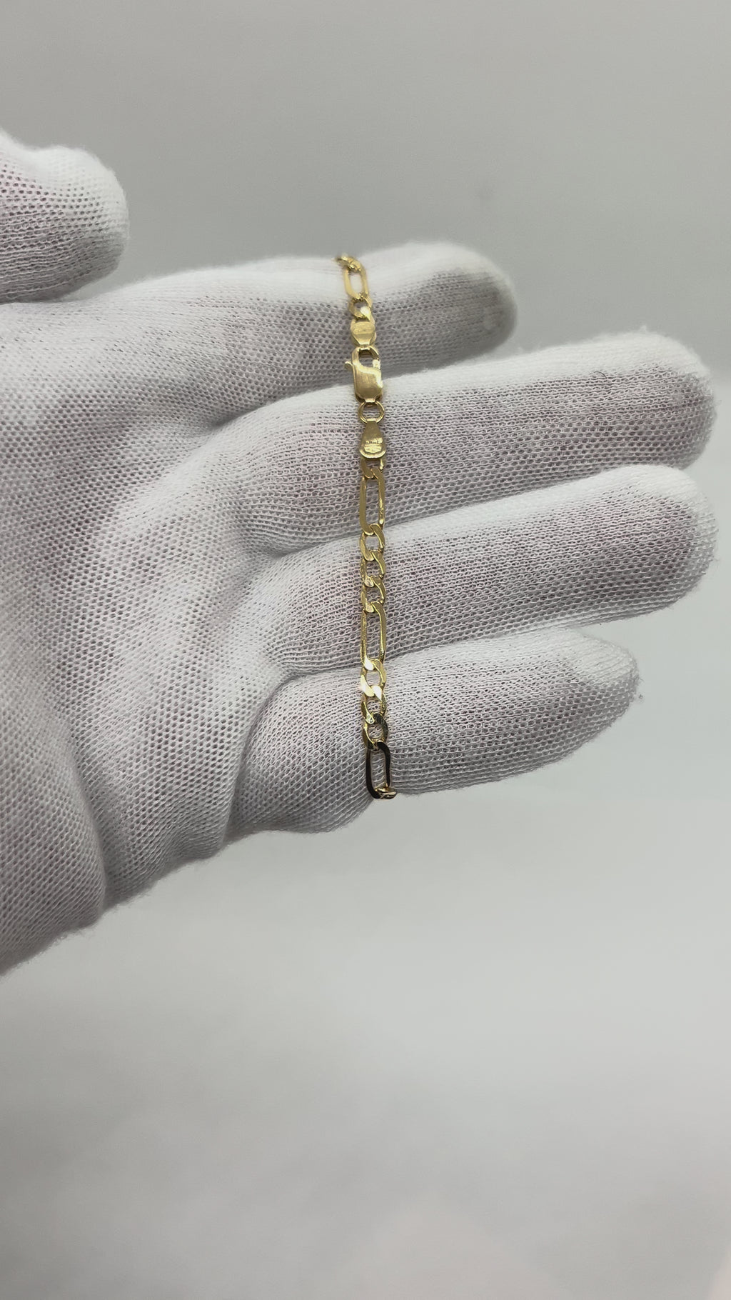 18k Gold Figaro Bracelet ~4mm