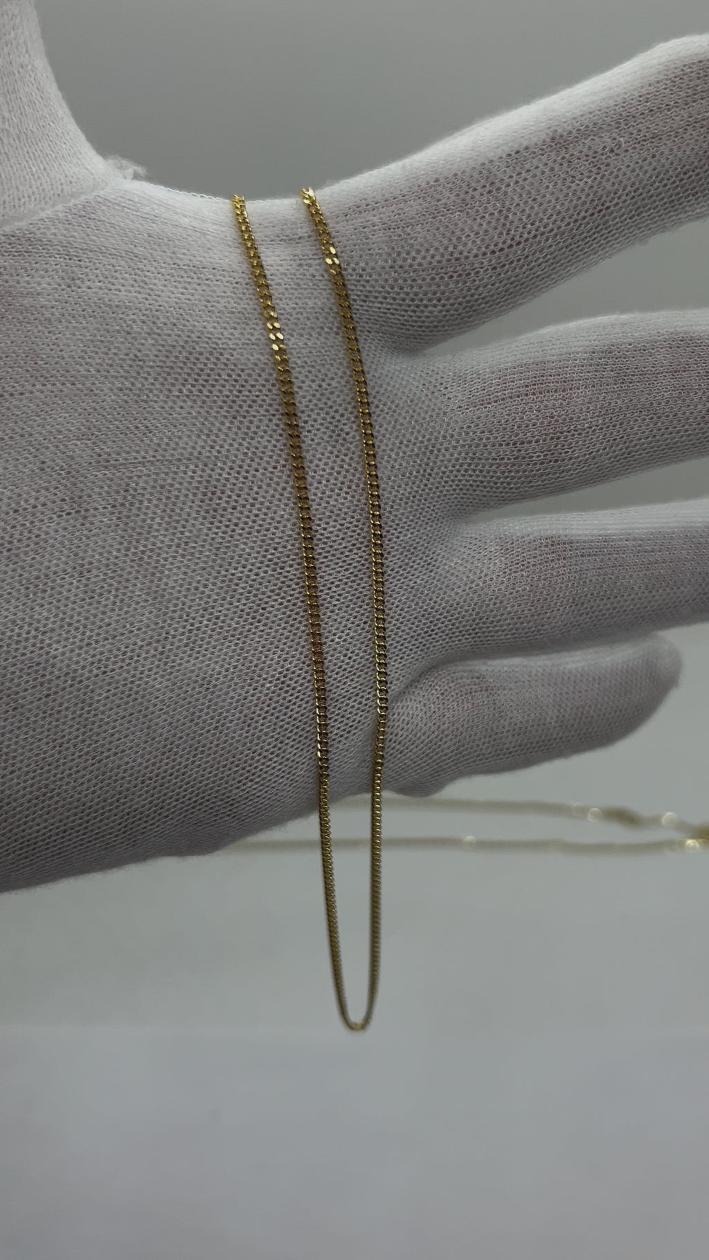 14k Gold Curb link Necklace ~1.8mm wide