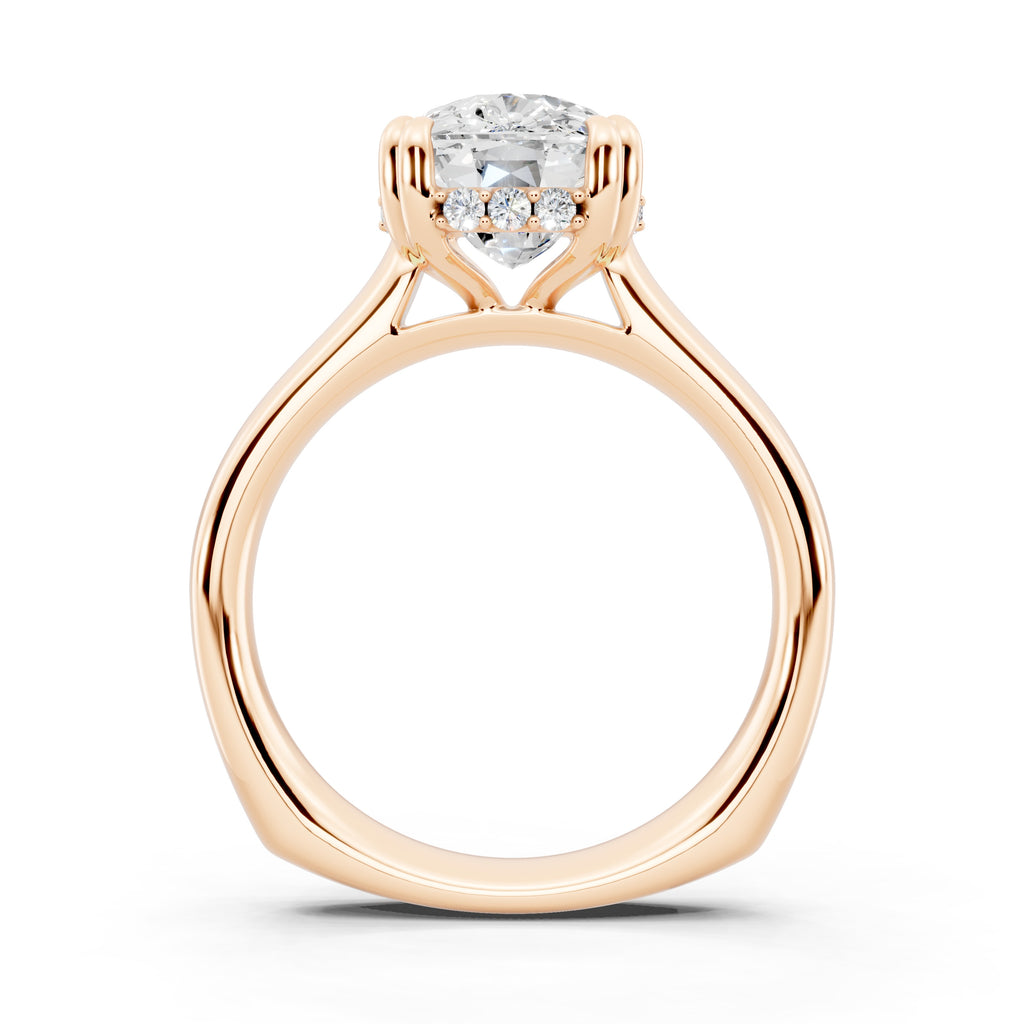 Customizable 3.5ct Cushion cut Solitaire Engagement Ring