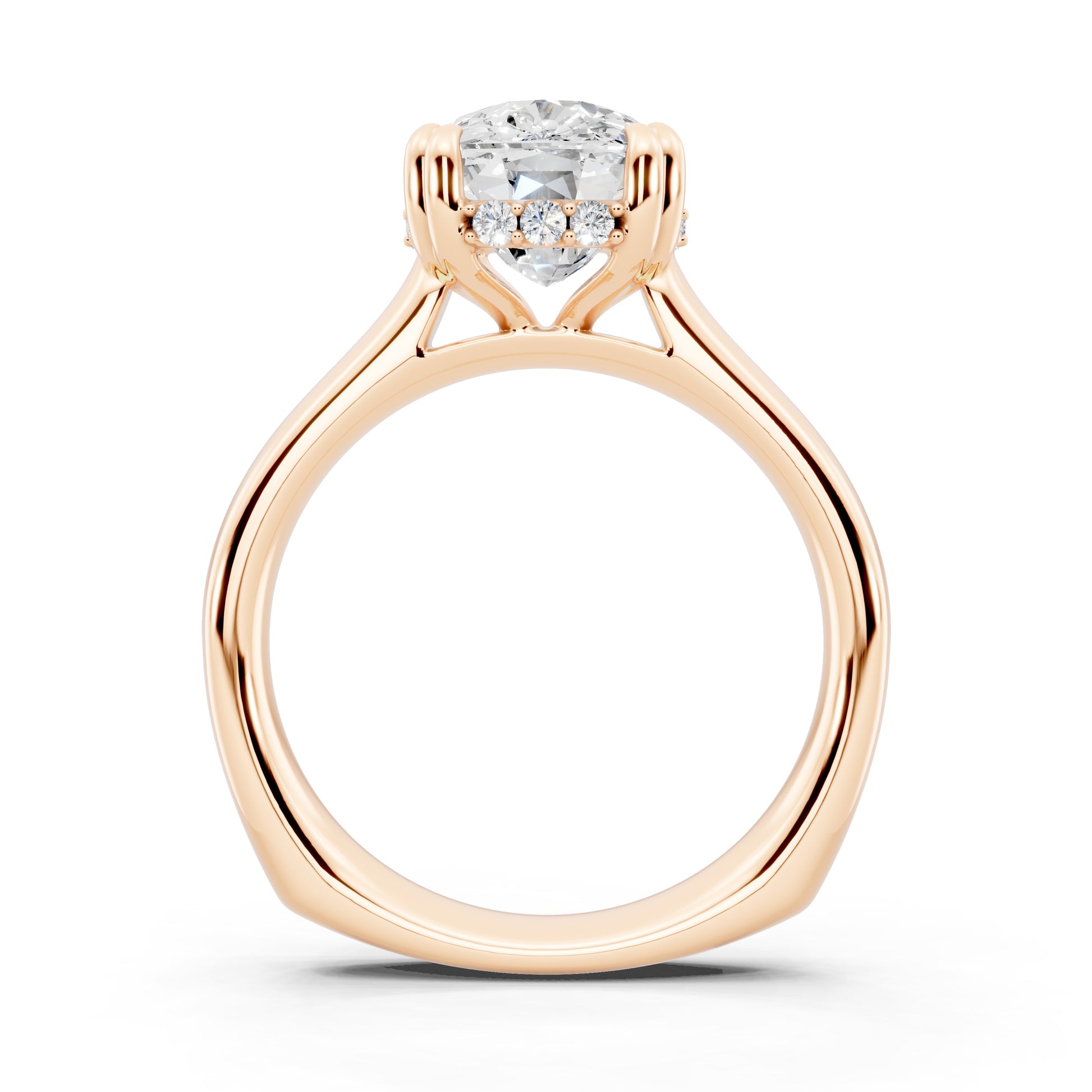 Customizable 3.5ct Cushion cut Solitaire Engagement Ring