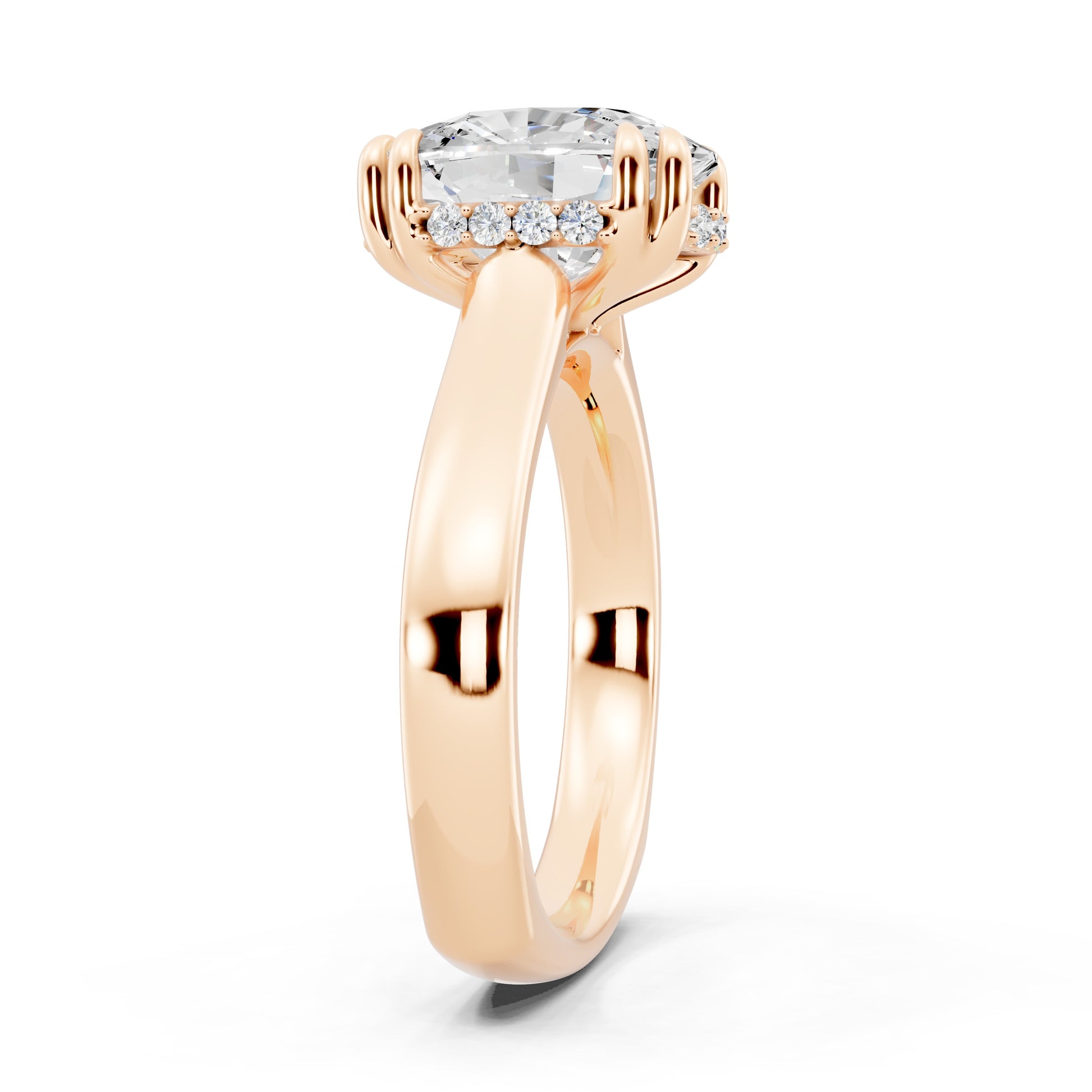 Customizable 3.5ct Cushion cut Solitaire Engagement Ring