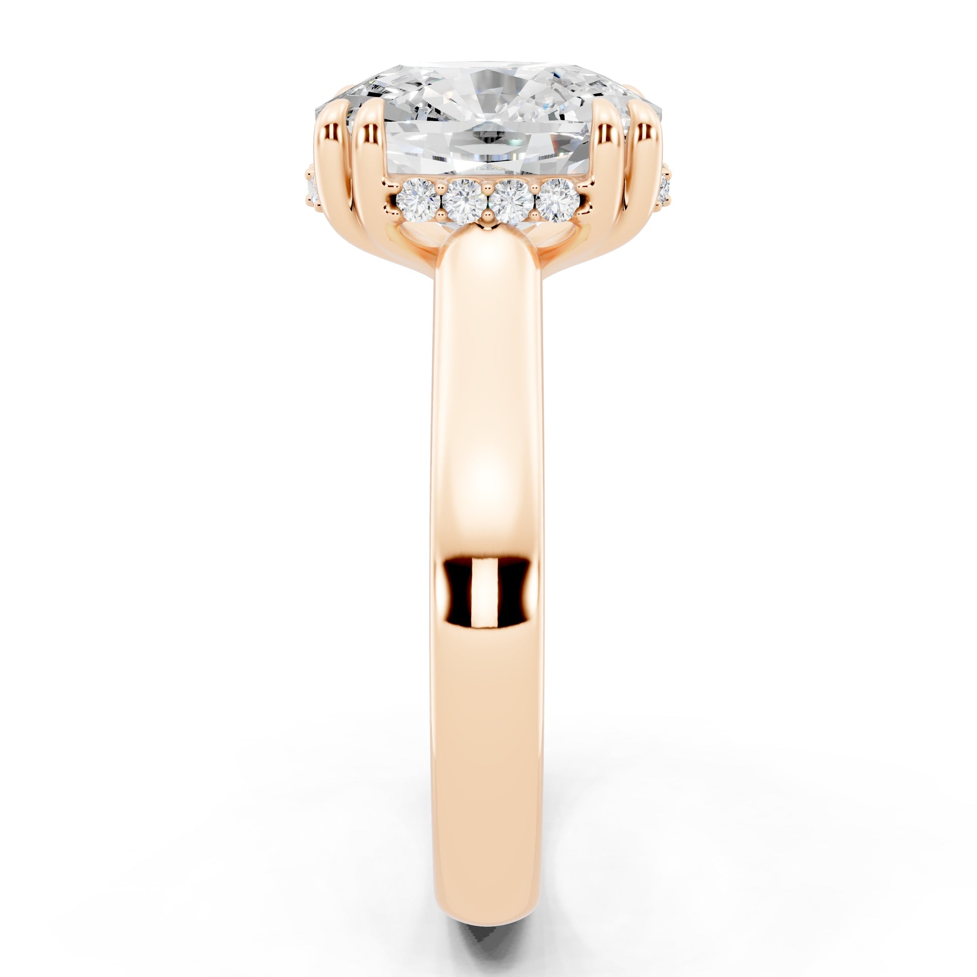 Customizable 3.5ct Cushion cut Solitaire Engagement Ring