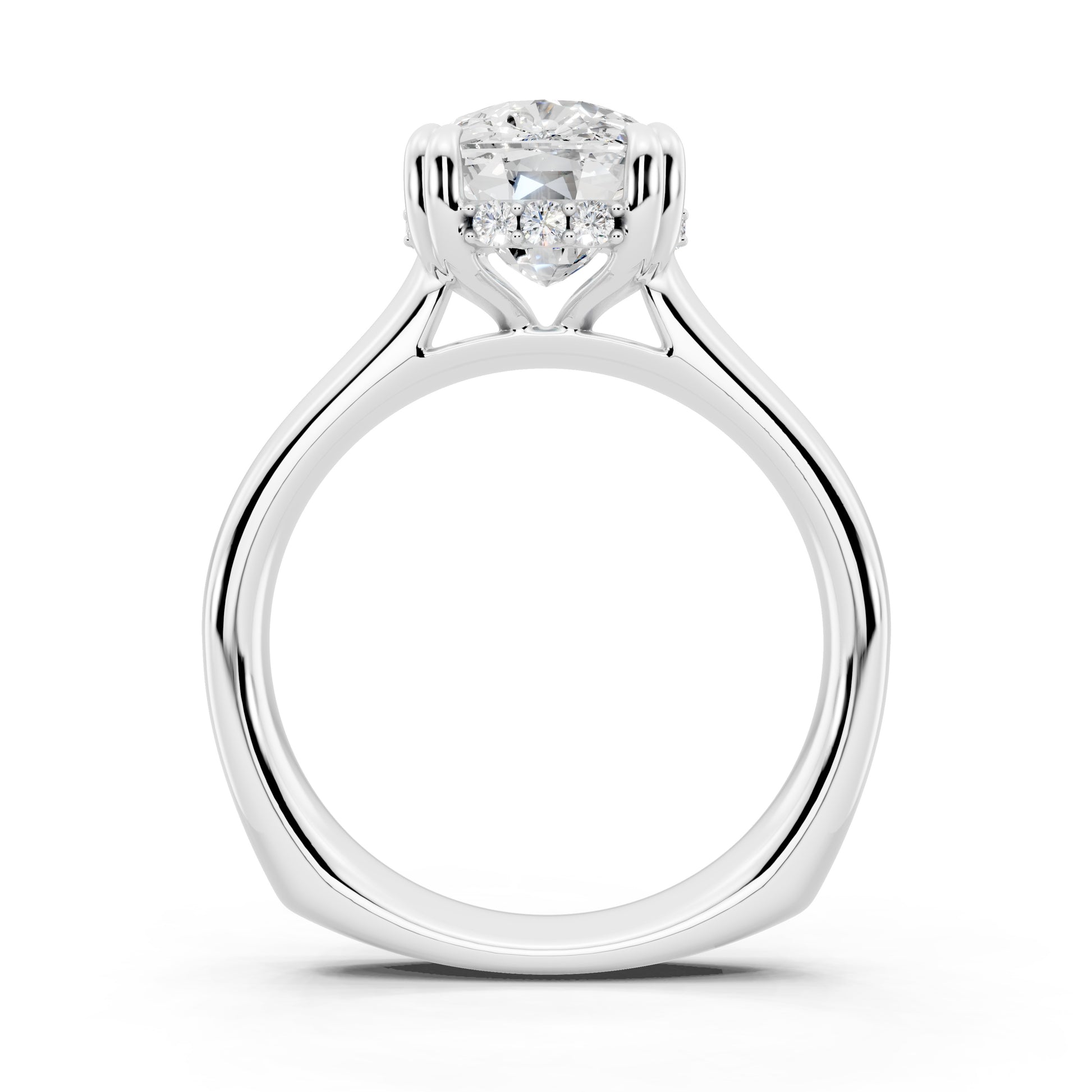 Customizable 3.5ct Cushion cut Solitaire Engagement Ring