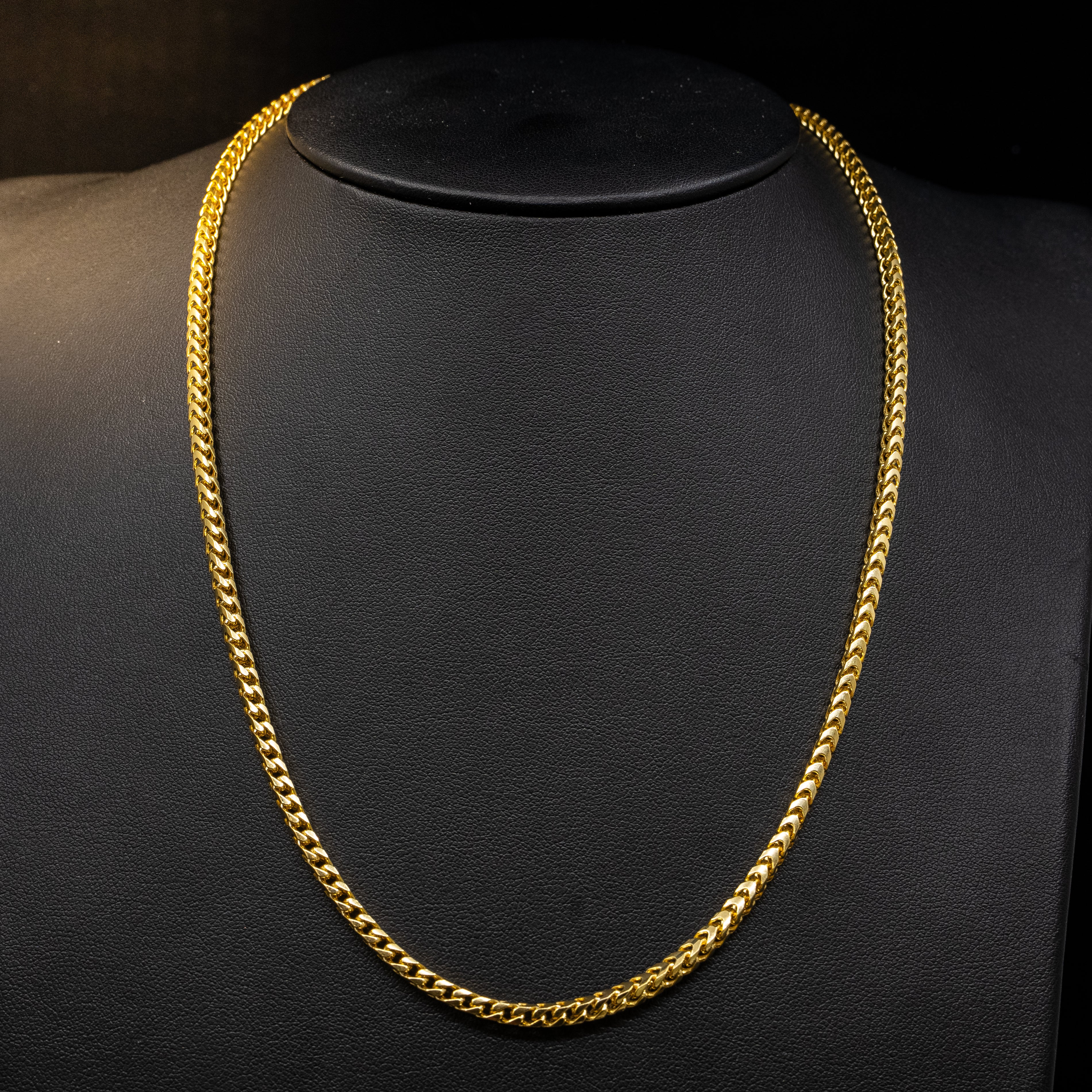 Solid gold tight Franco chain 3mm
