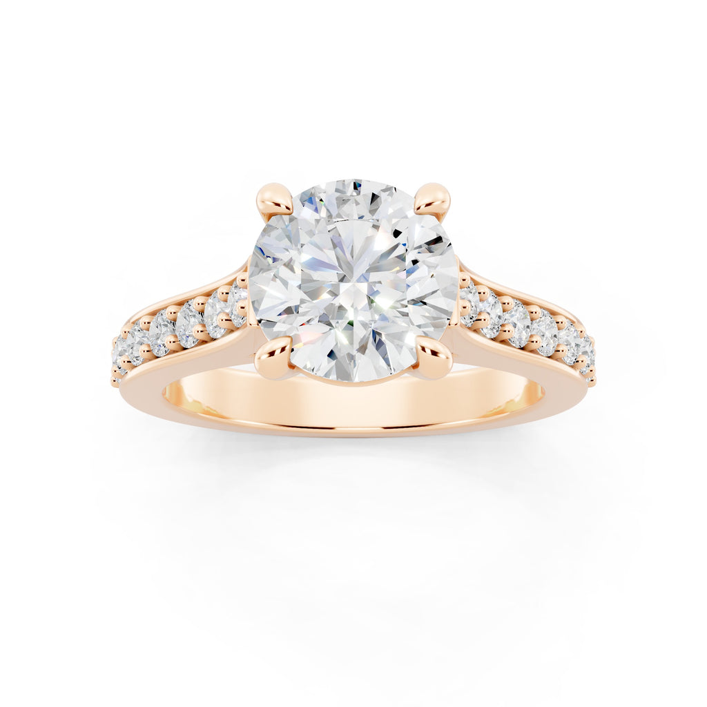 Customizable 1.5ct center Lab diamond Cathedral Setting