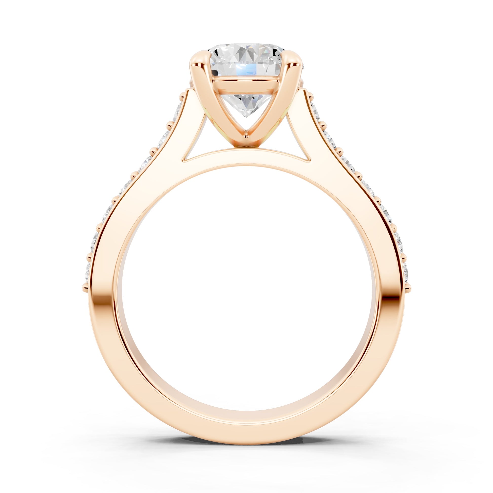 Customizable 1.5ct center Lab diamond Cathedral Setting