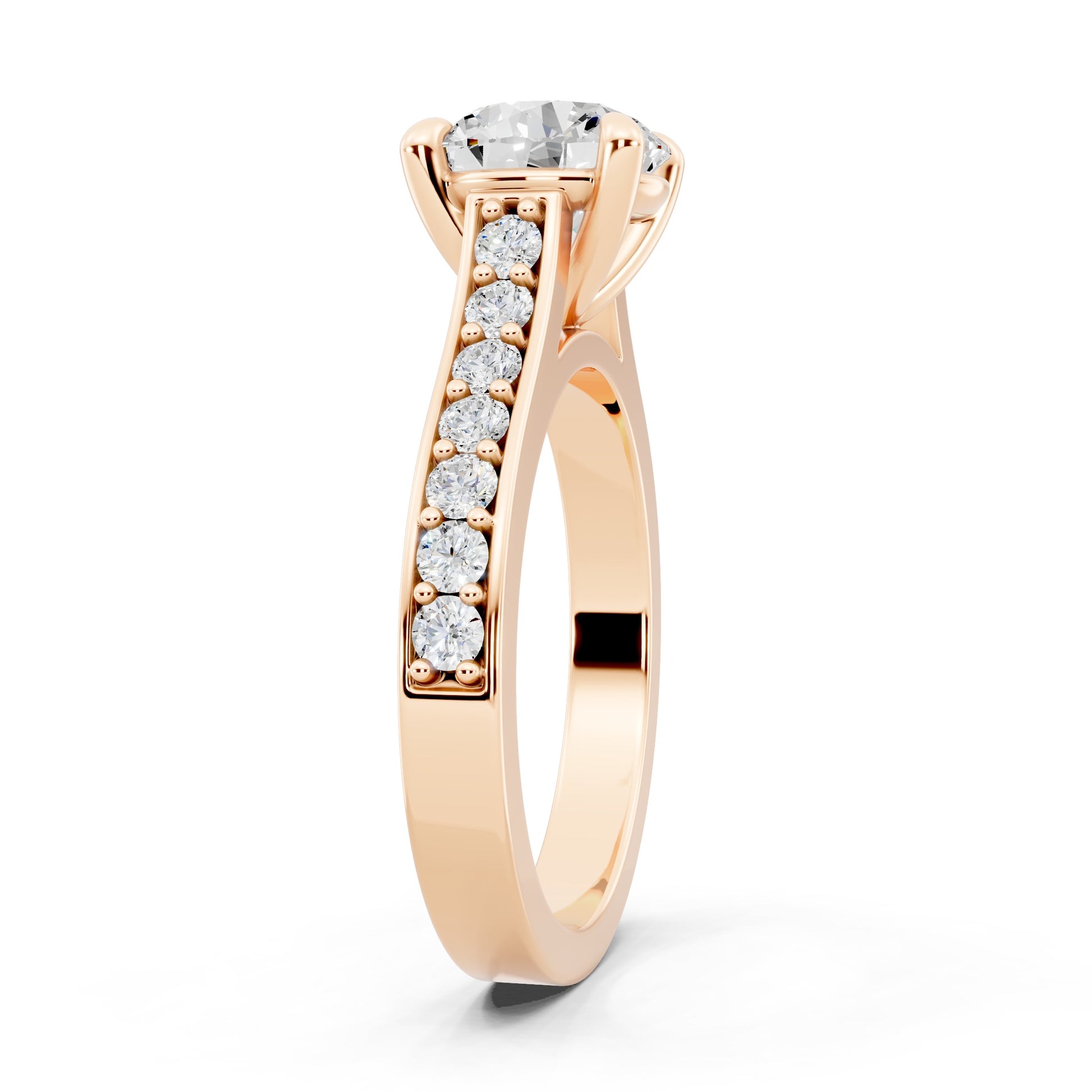 Customizable 1.5ct center Lab diamond Cathedral Setting