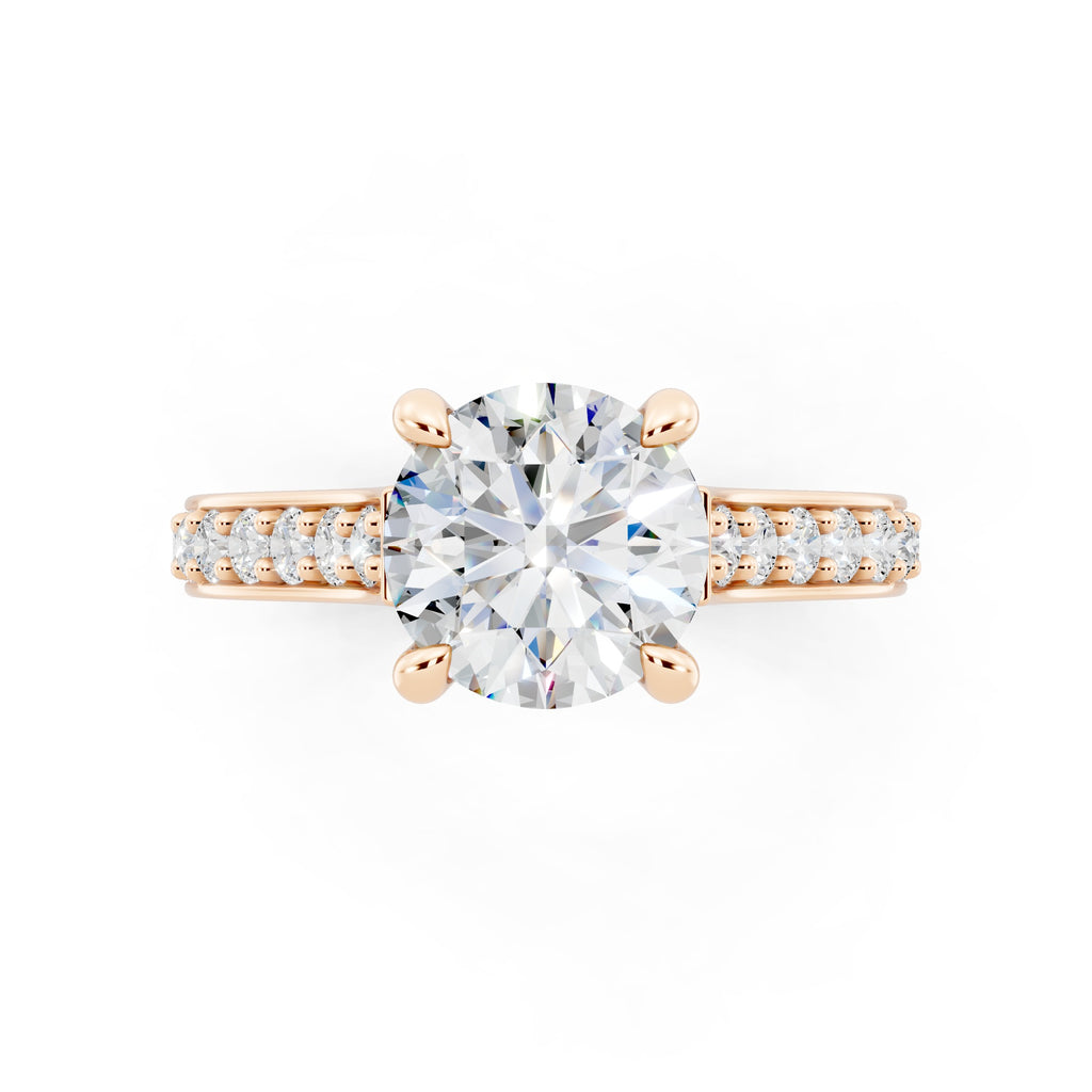 Customizable 1.5ct center Lab diamond Cathedral Setting