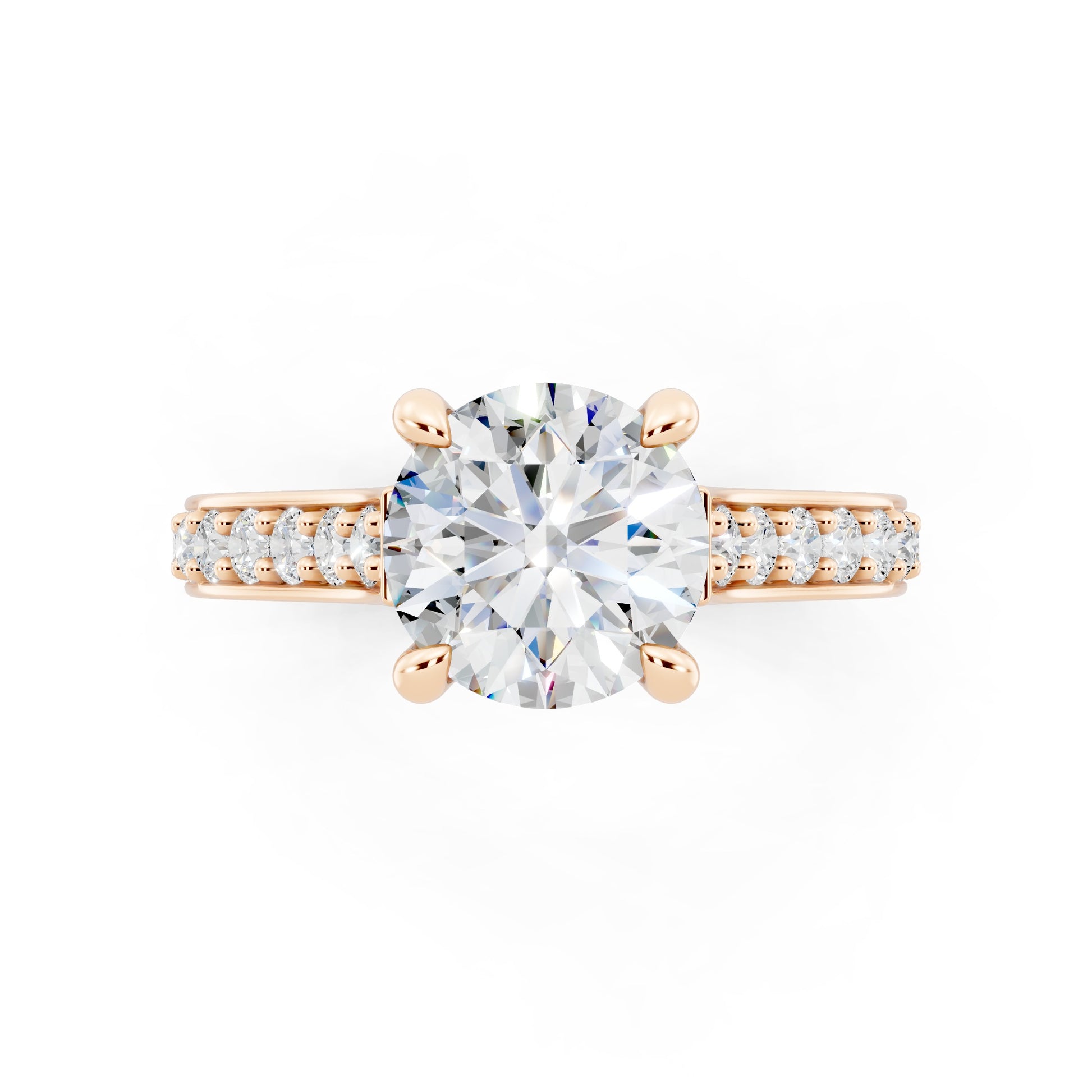 Customizable 1.5ct center Lab diamond Cathedral Setting