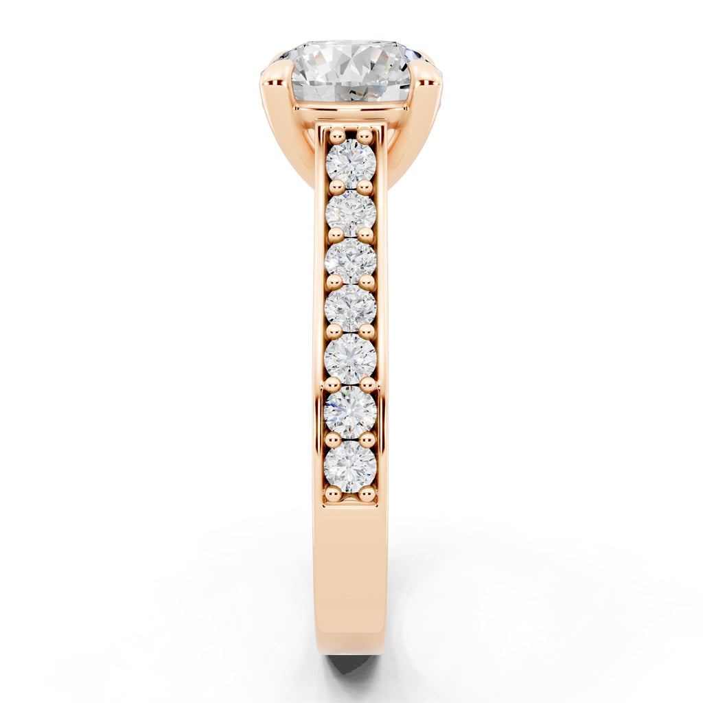 Customizable 1.5ct center Lab diamond Cathedral Setting