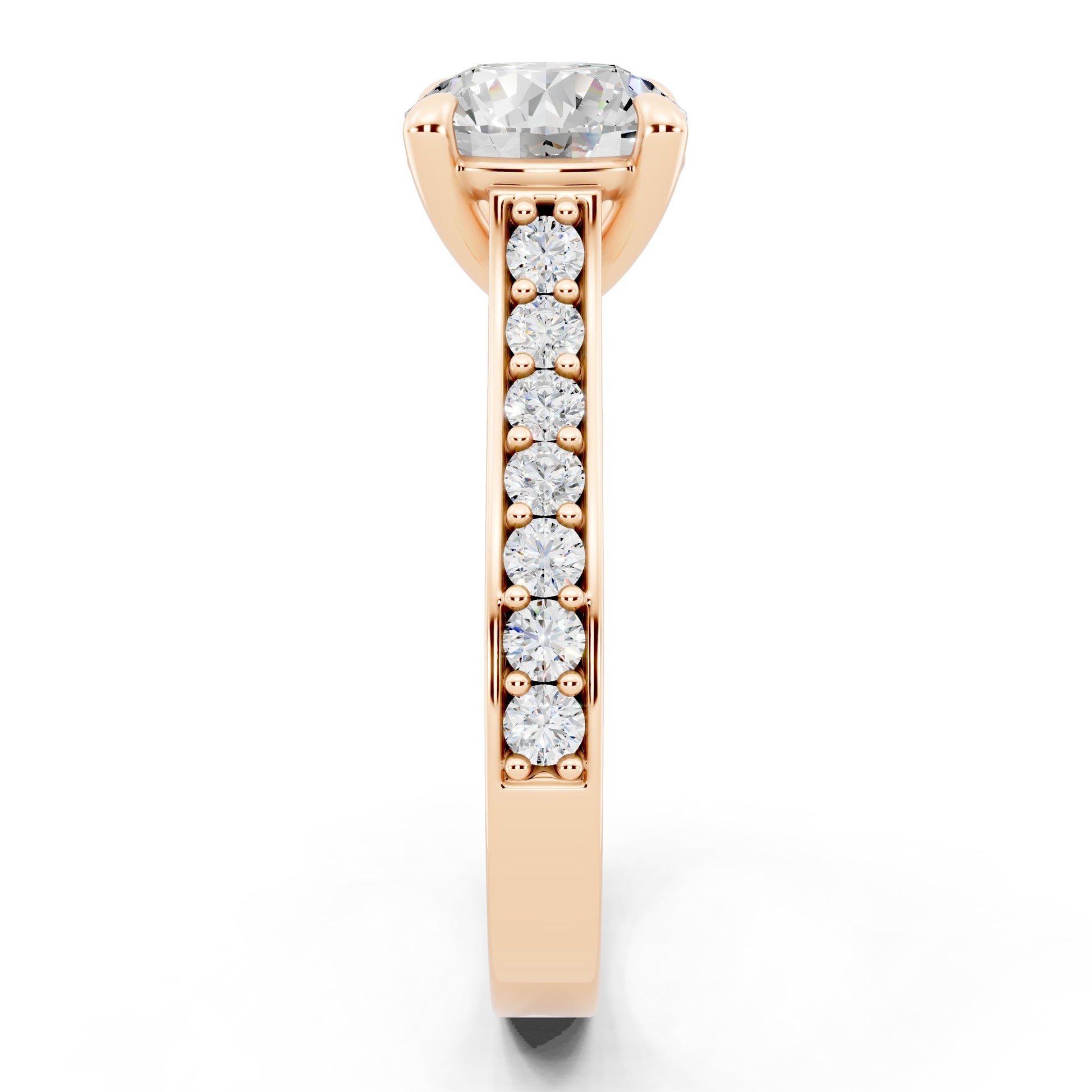 Customizable 1.5ct center Lab diamond Cathedral Setting