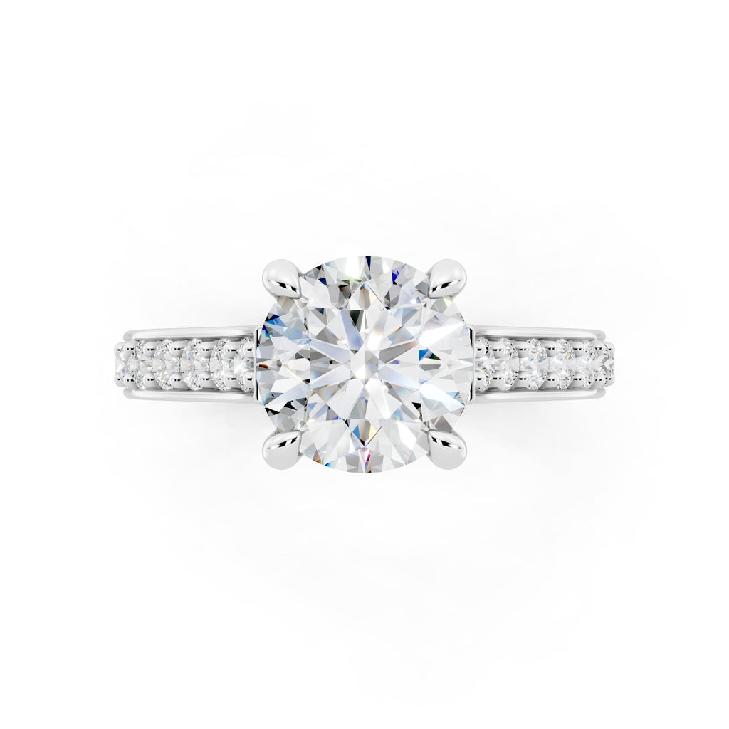 Customizable 1.5ct center Lab diamond Cathedral Setting